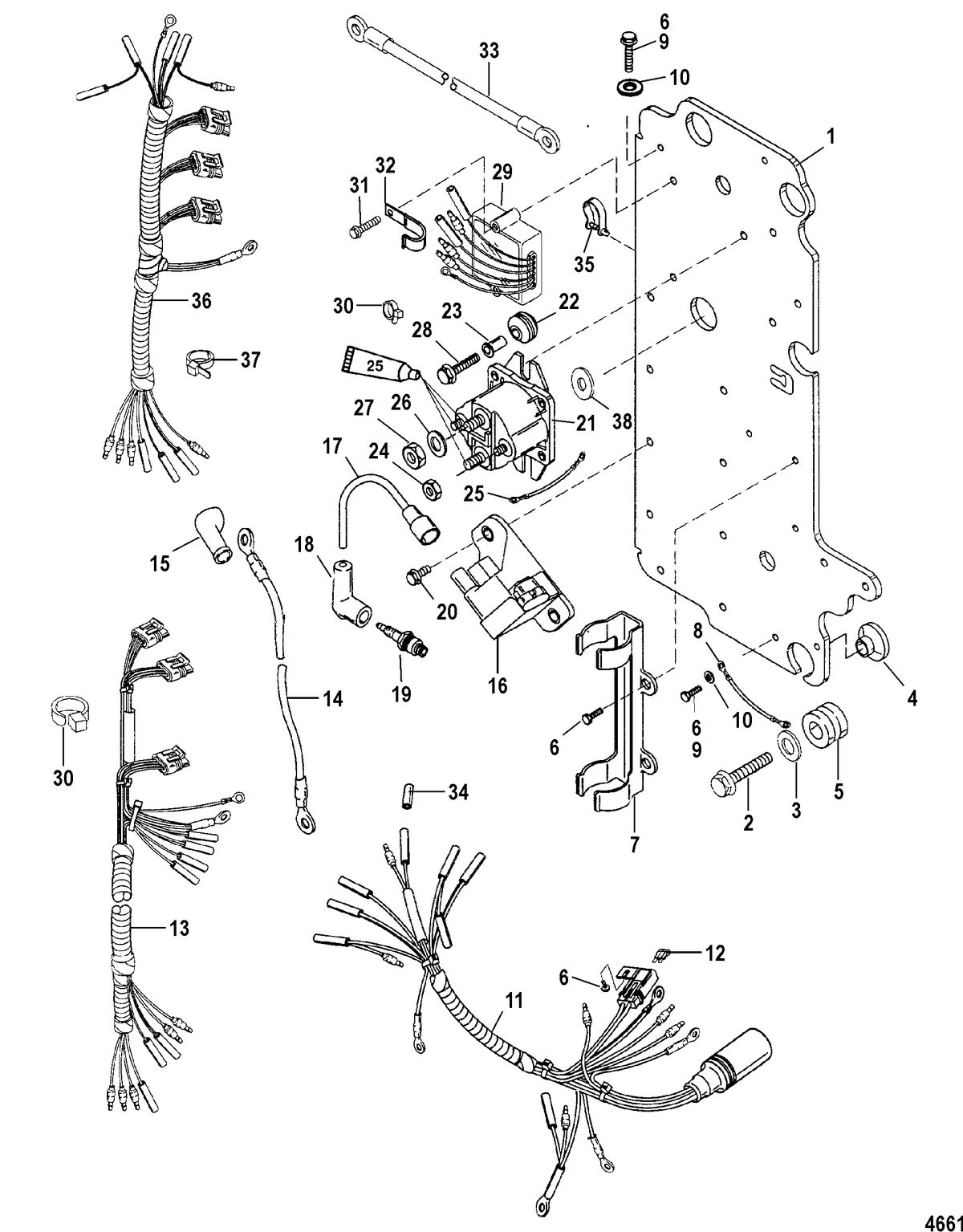 MERCURY/MARINER 75/90 HP 65 JET (3 CYLINDER) Electrical Components