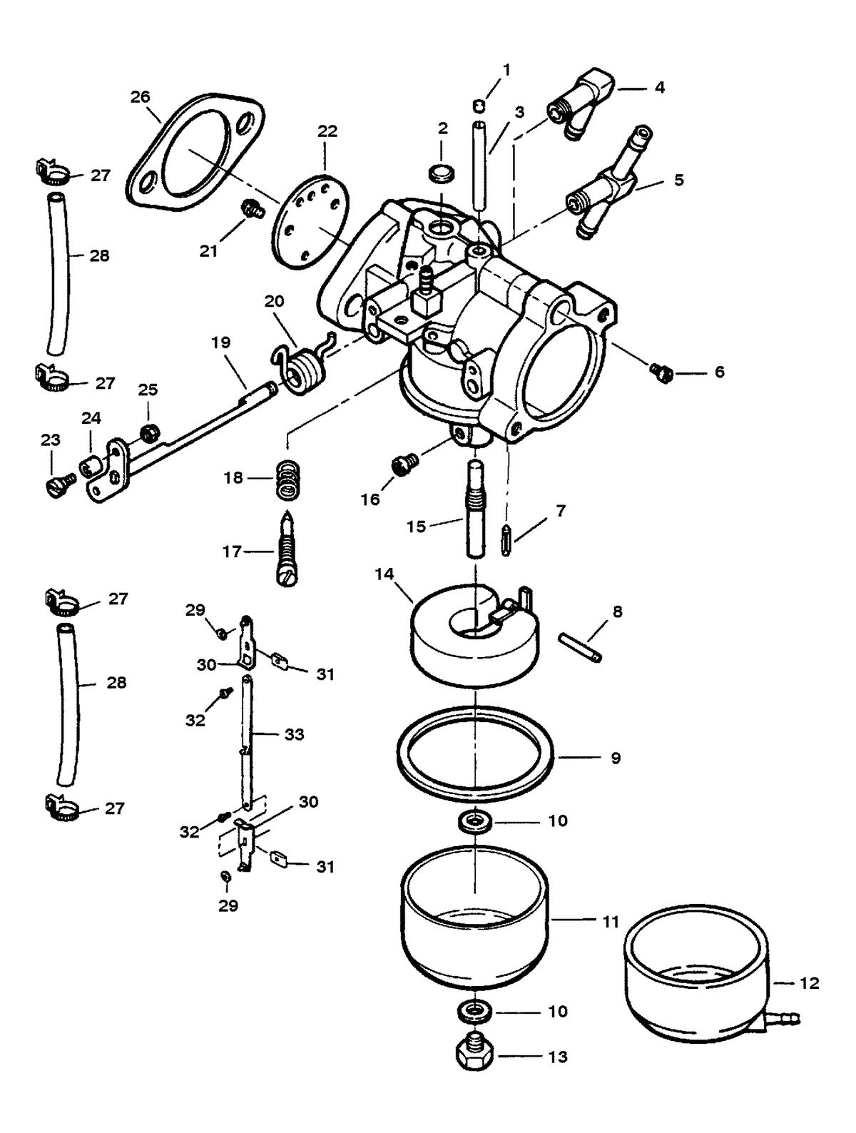 SPORTJET SPORT JET 95 XR CARBURETOR (SERIAL # 0E203000 THRU 0E315904)