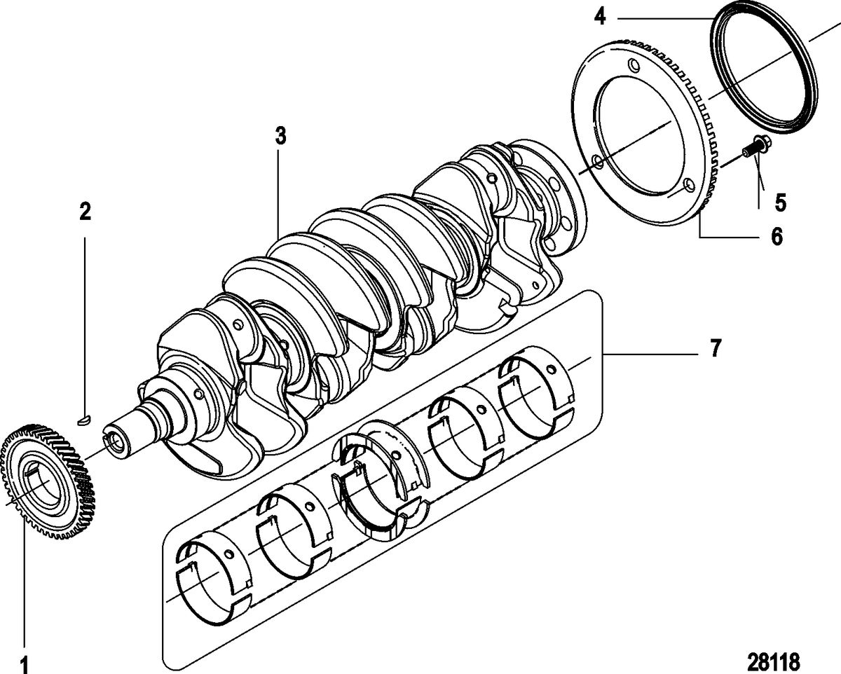 MERCRUISER 2.0L I4 115-130HP DIESEL Crankshaft