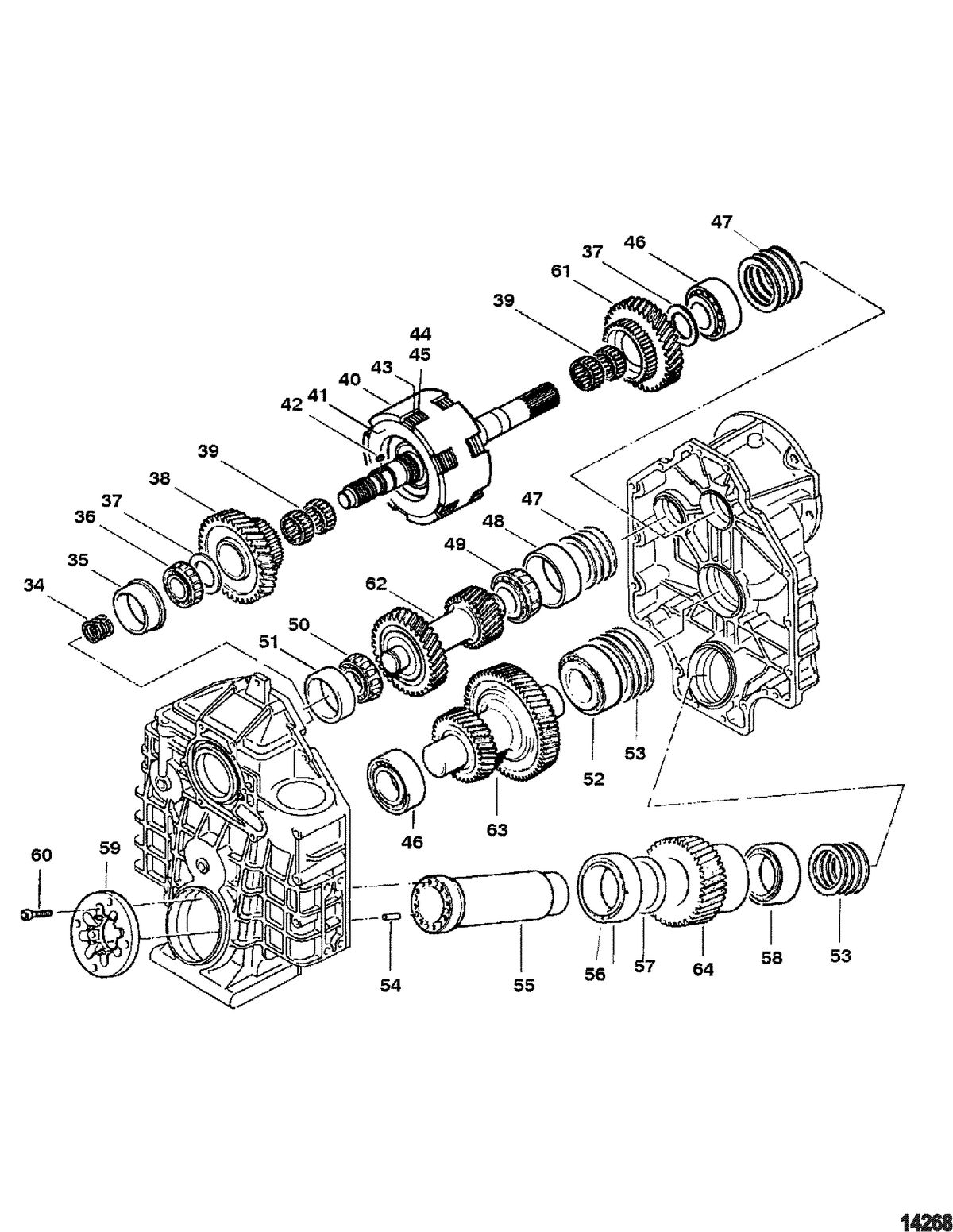 MERCRUISER CUMMINS/MERCRUSER DIESEL (2.8L/165) (4.2L/250) Transmission(V-Drive) (Inboard)