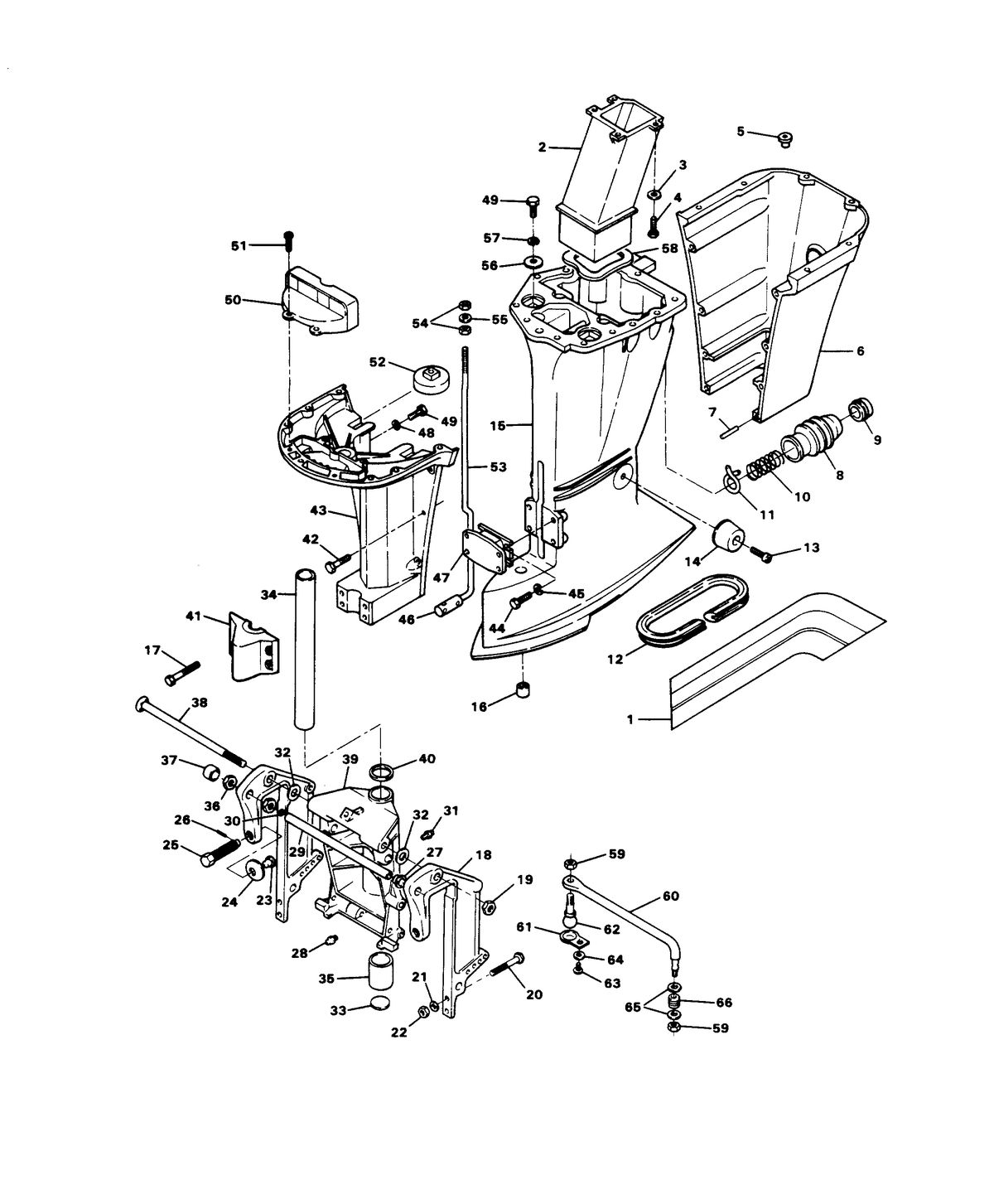 CHRYSLER 140 H.P. MOTOR LEG