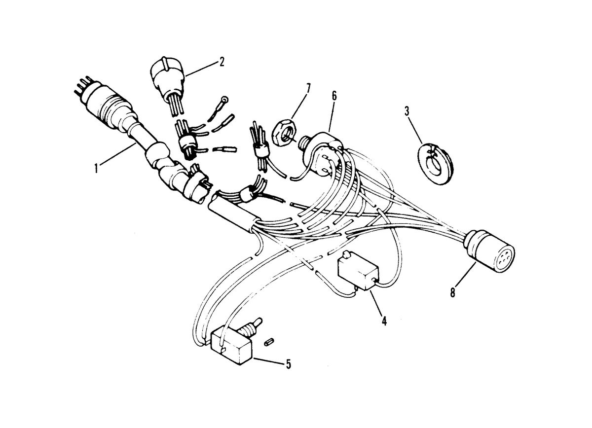 RACE OUTBOARD XR-2 TRIM HARNESS ASSEMBLY