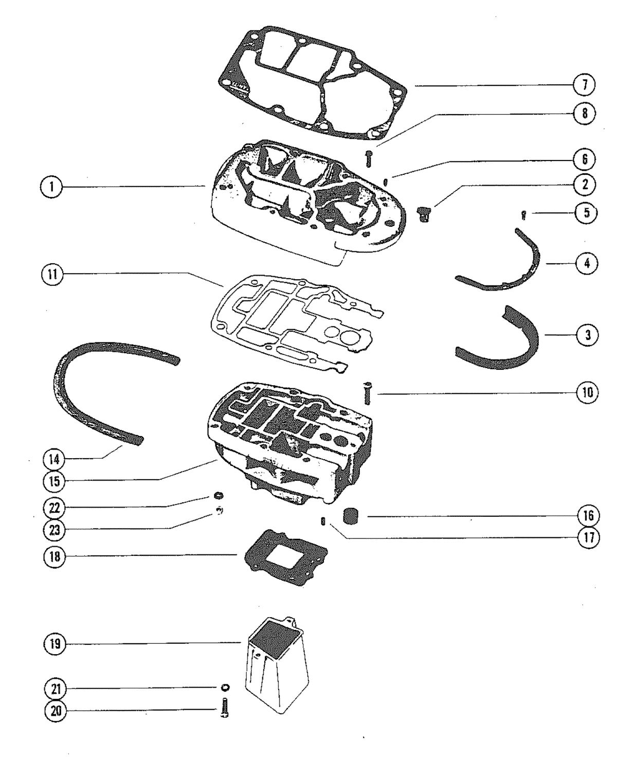 MERCURY MERC 115 EXHAUST EXTENSION PLATE