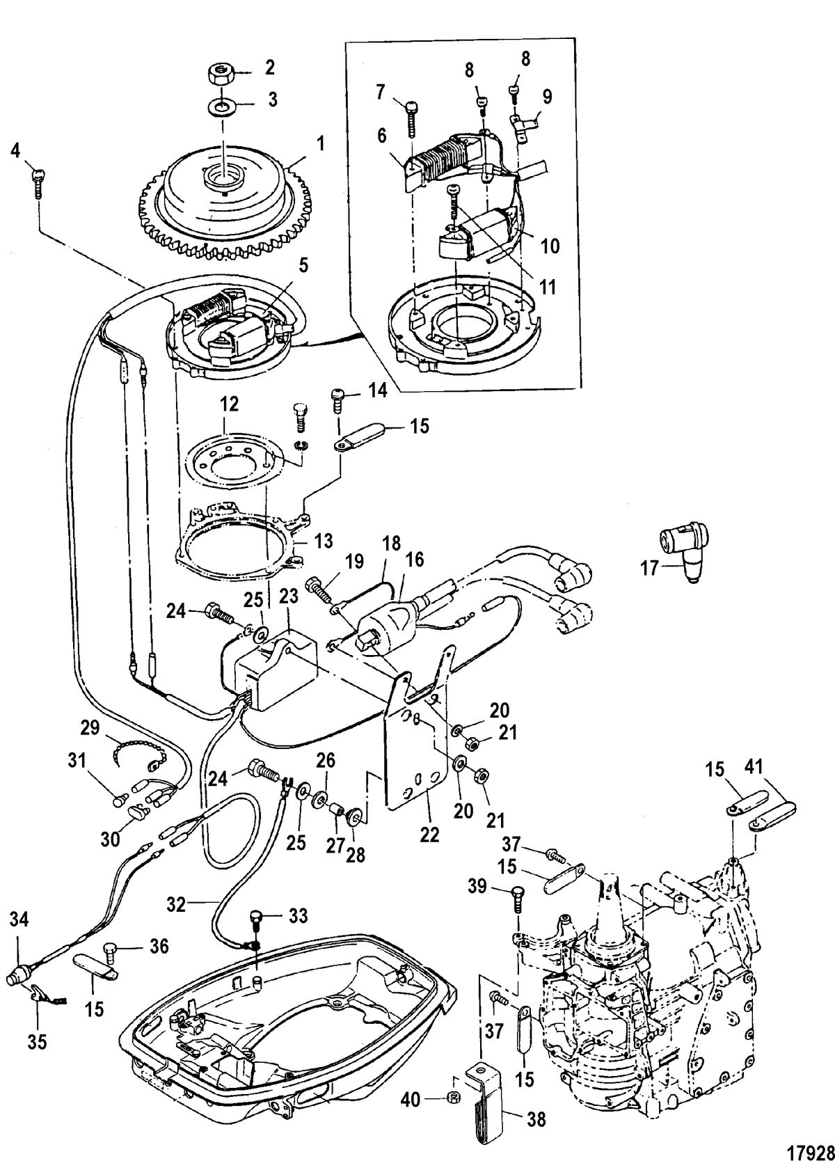 MERCURY/MARINER 25/25 JET/30HP (2 CYL/430CC) INTERNATIONAL Electrical Components
