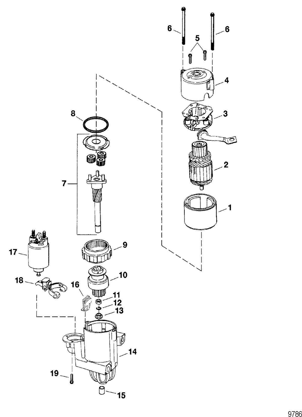 RACE STERNDRIVE 575 SCI Starter Assembly(50-8M8021116)