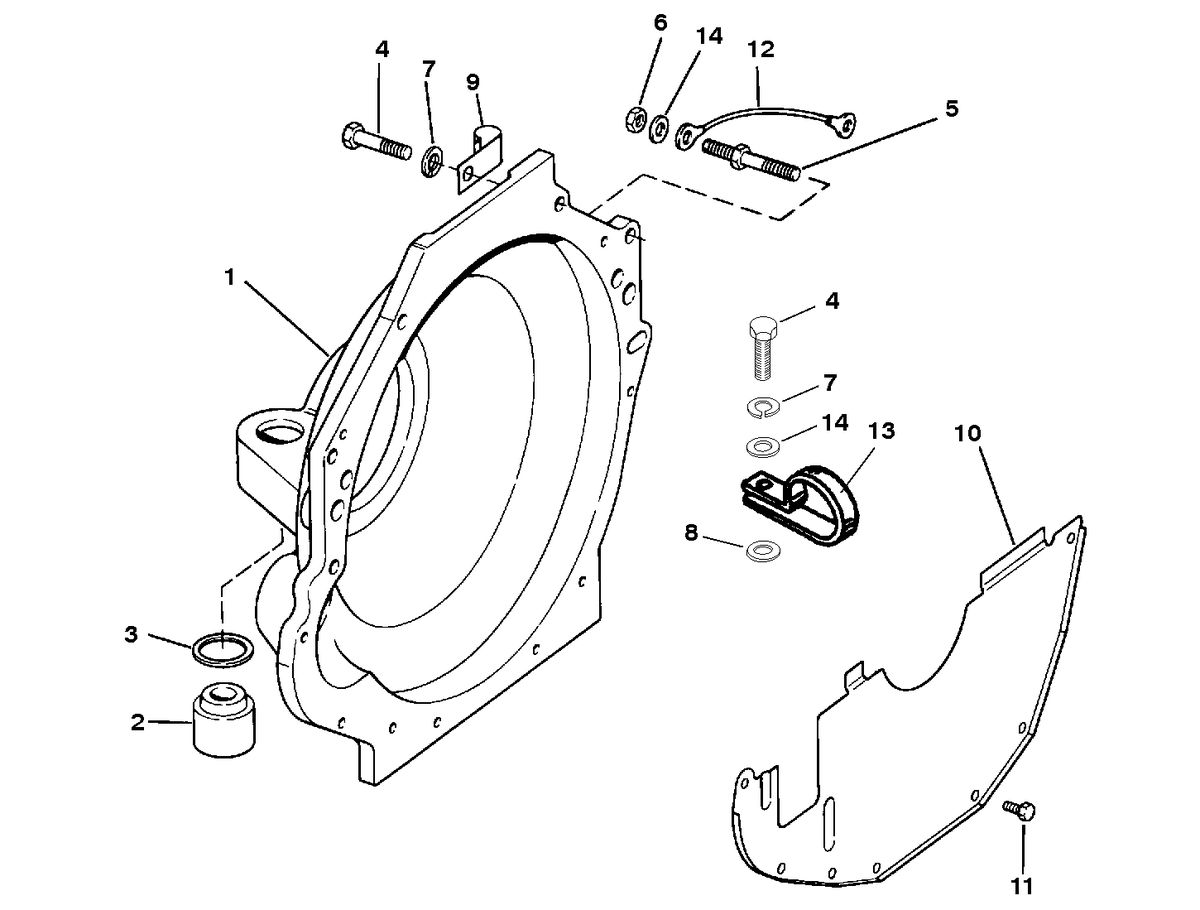RACE STERNDRIVE HP 500 BULLDOG (540 CID) FLYWHEEL HOUSING (BRAVO PLUG-IN MODELS)