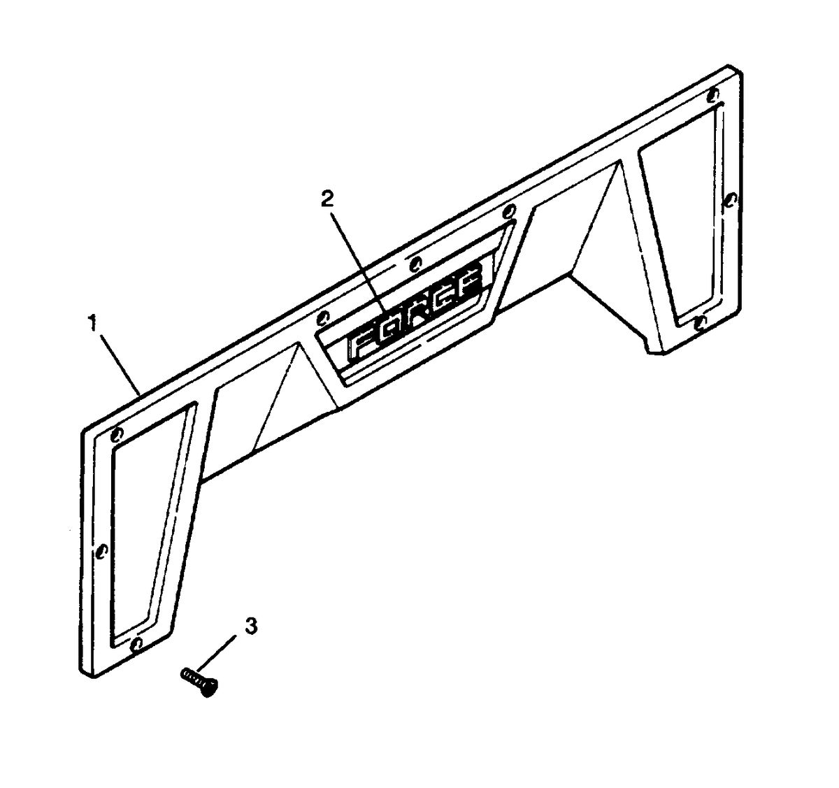 FORCE FORCE 1991 90 H.P. "B" MODELS TRANSOM SHIELD