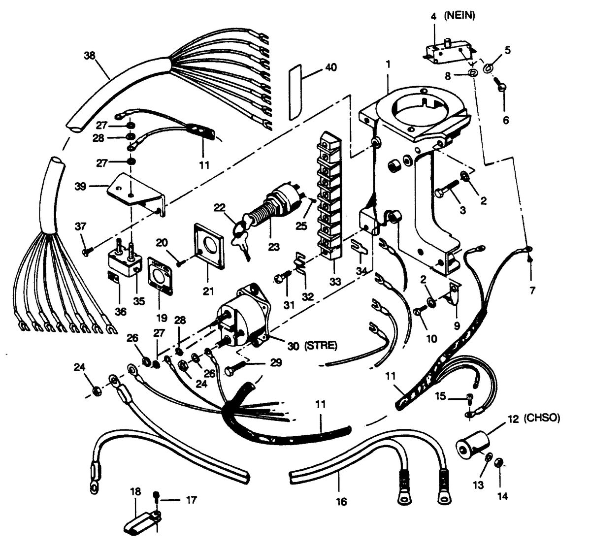 FORCE FORCE 1989 35 H.P. "C" MODELS ELECTRICAL COMPONENTS