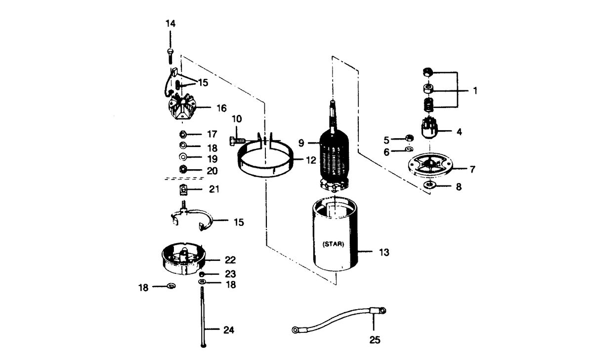 FORCE FORCE 1991 35 H.P. "A" MODELS ELECTRIC STARTER