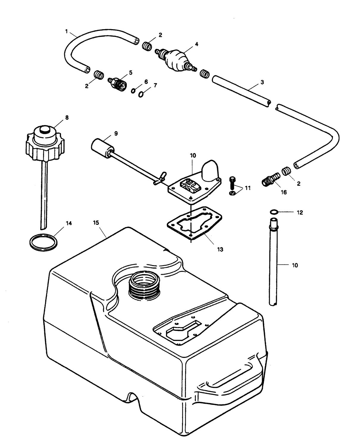SEARS SEARS 7.5 H.P. FUEL TANK AND LINE