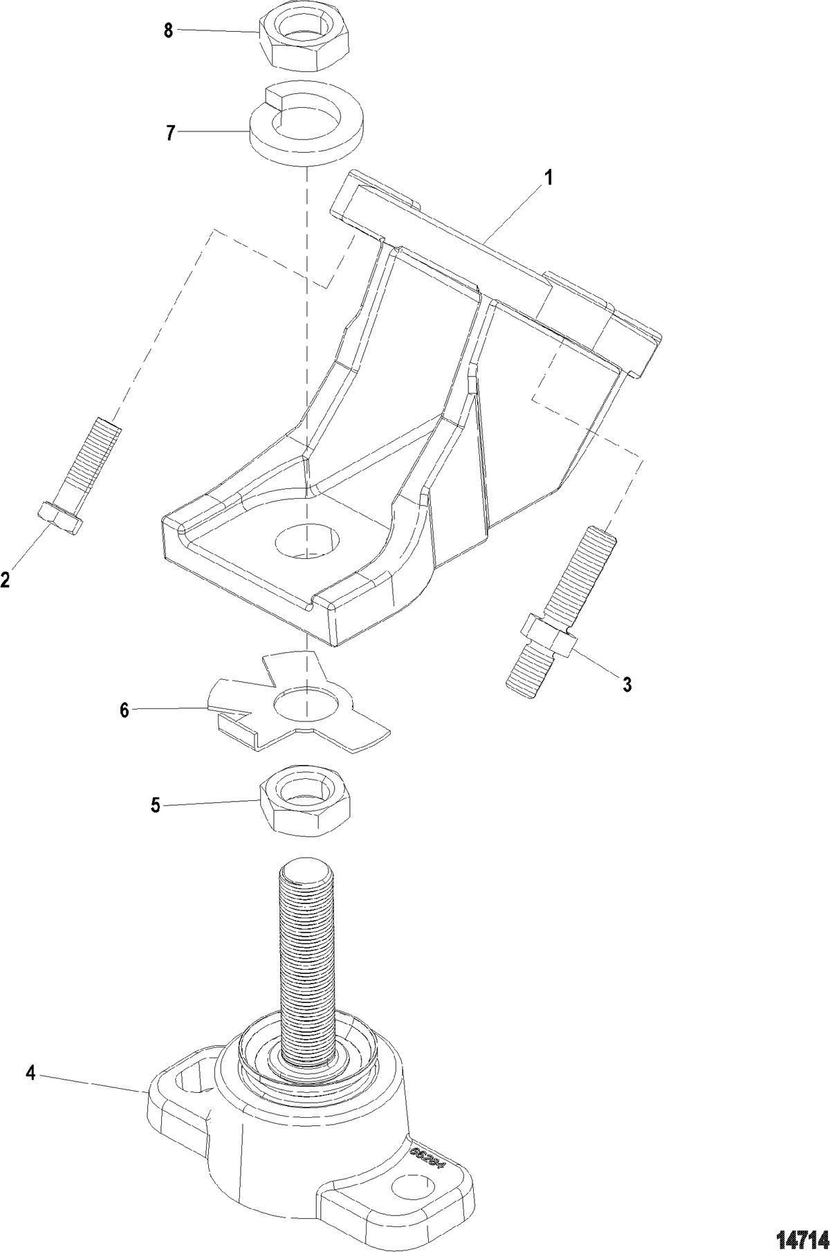 MERCRUISER 5.0L,350 MAG,MX 6.2L MPI STERNDRIVE Engine Mounts