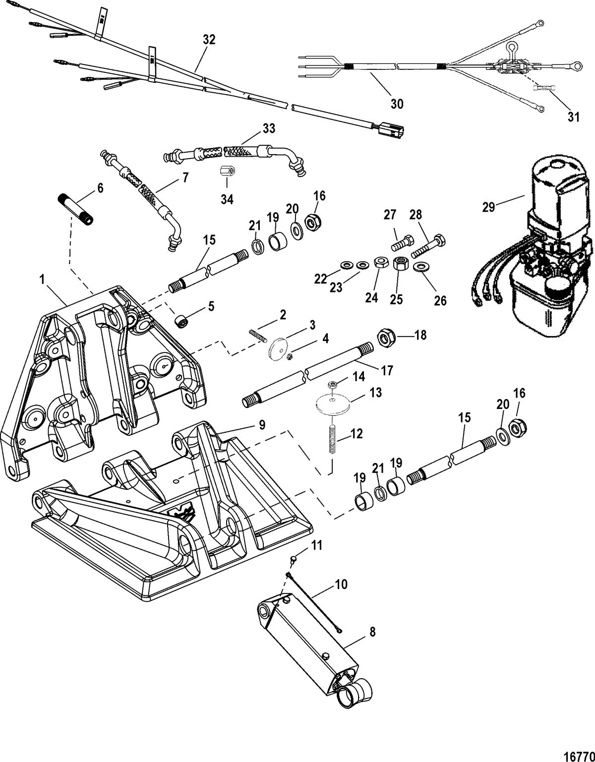 ACCESSORIES TRIM / TILT / LIFT SYSTEMS AND COMPONENTS K Plane, 150S (Trim Tab)(841944A01 / 841944A02)