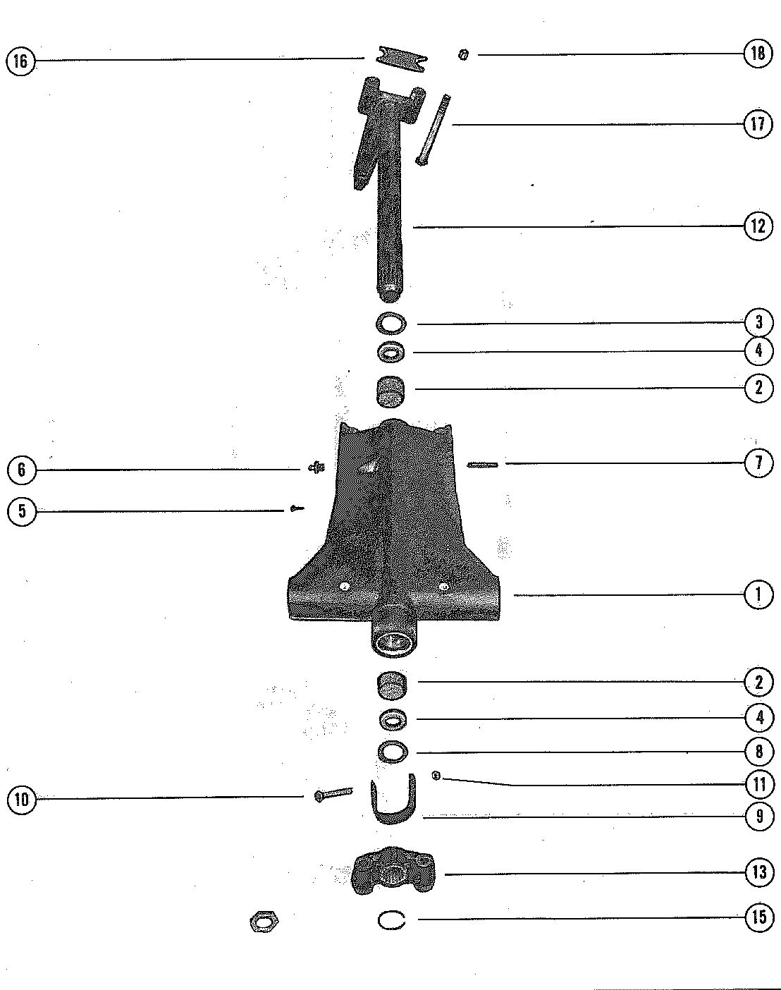 MARINER MARINER 85 SWIVEL BRACKET ASSEMBLY