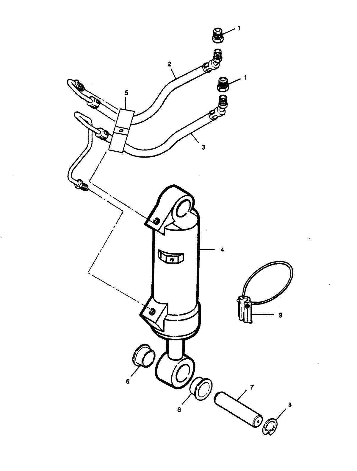 FORCE FORCE 1989 85 H.P. L-DRIVE TRIM CYLINDER