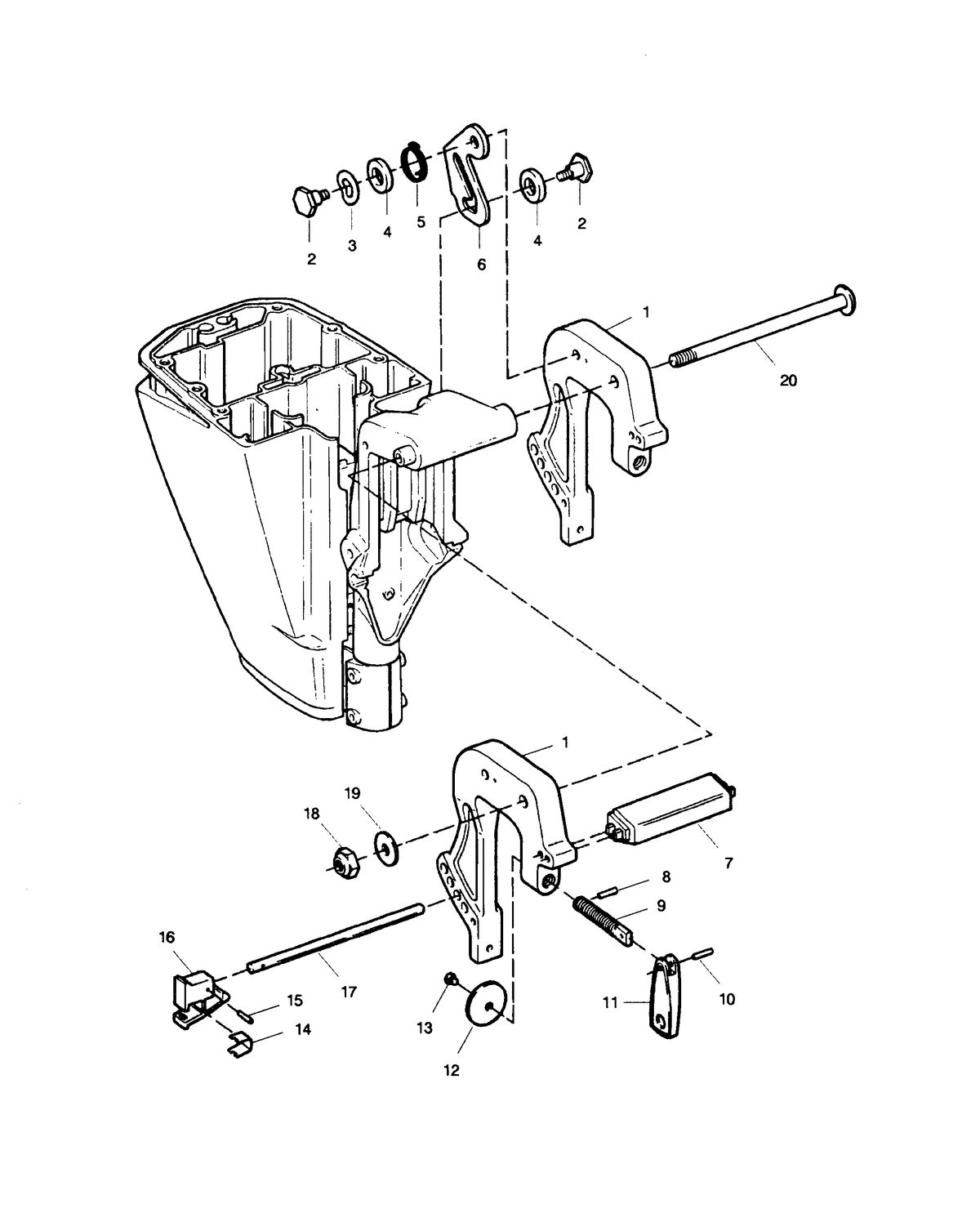 SEARS SEARS 9.9 H.P. STERN BRACKETS