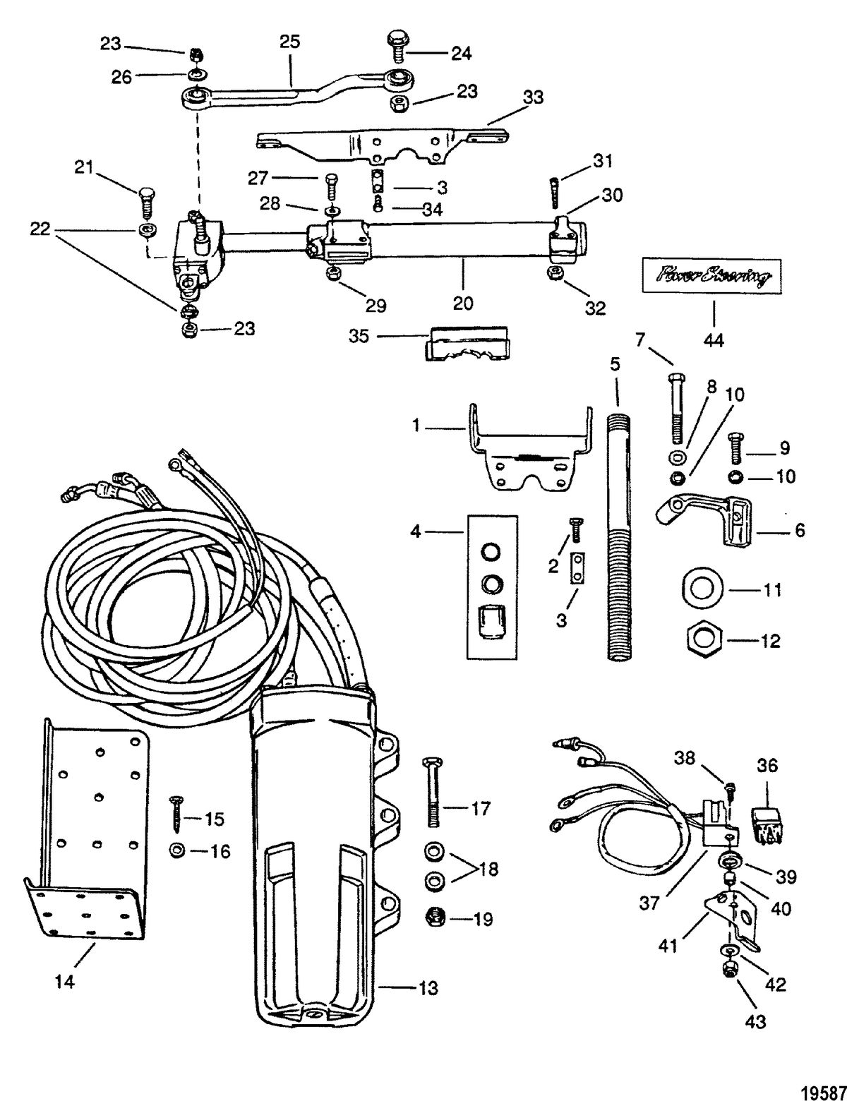 MERCURY/MARINER 135/150/175/200/XR6/MAGNUM III POWER STEERING COMPONENTS(REMOTE)