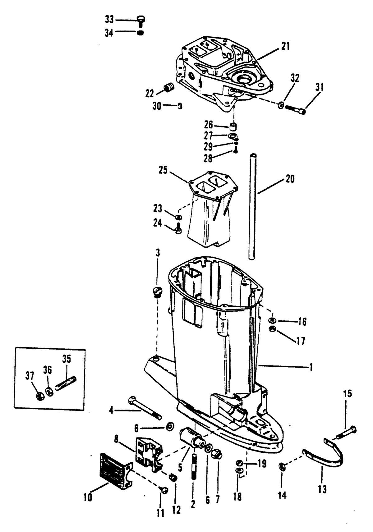 RACE OUTBOARD 2.5L EFI 2.5L EFI OFFSHORE DRIVESHAFT HOUSING (LONG/X - LONG)