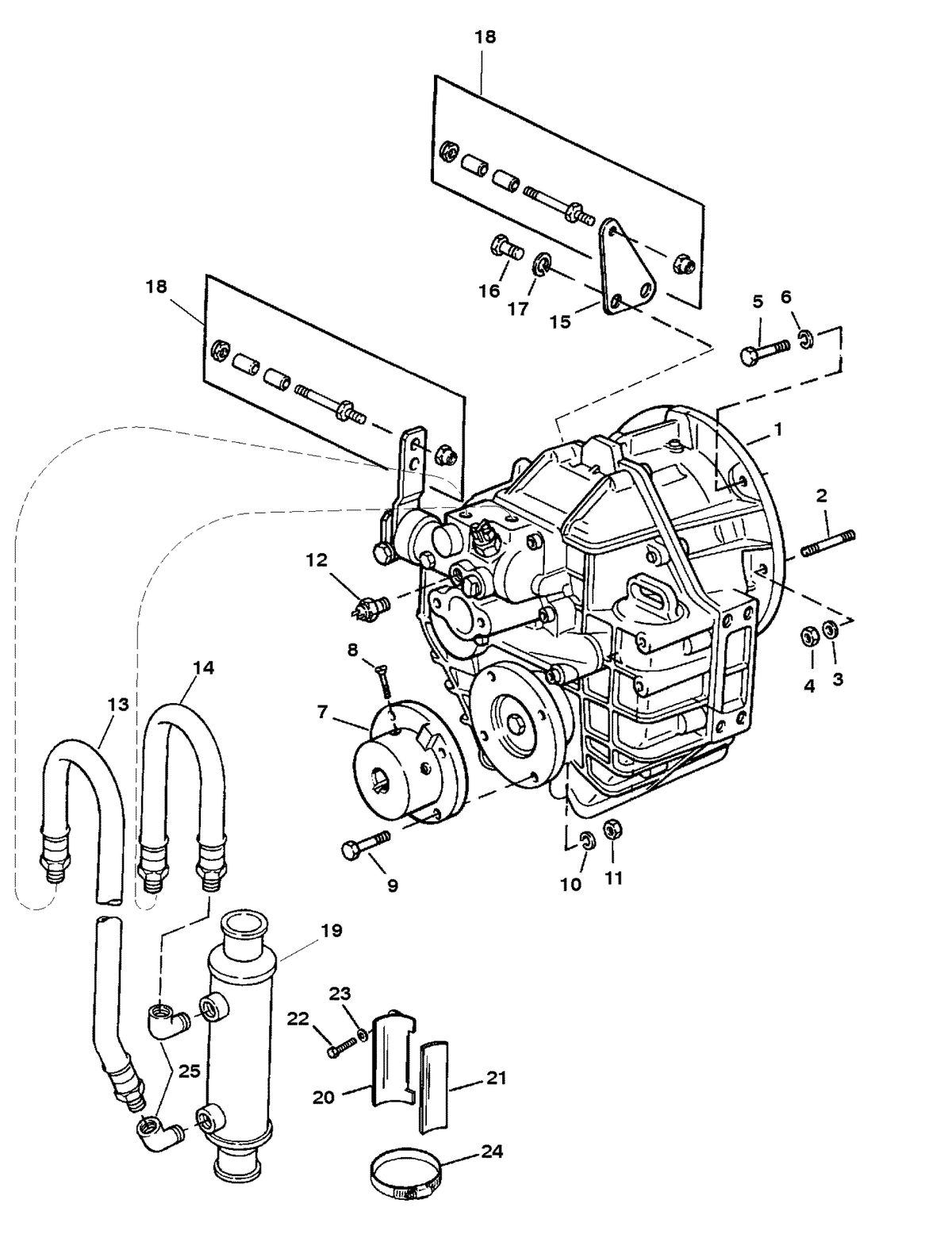 MERCRUISER MIE 7.4L HURTH/BORG WARNER (GEN IV) TRANSMISSION AND RELATED PARTS (HURTH 630)