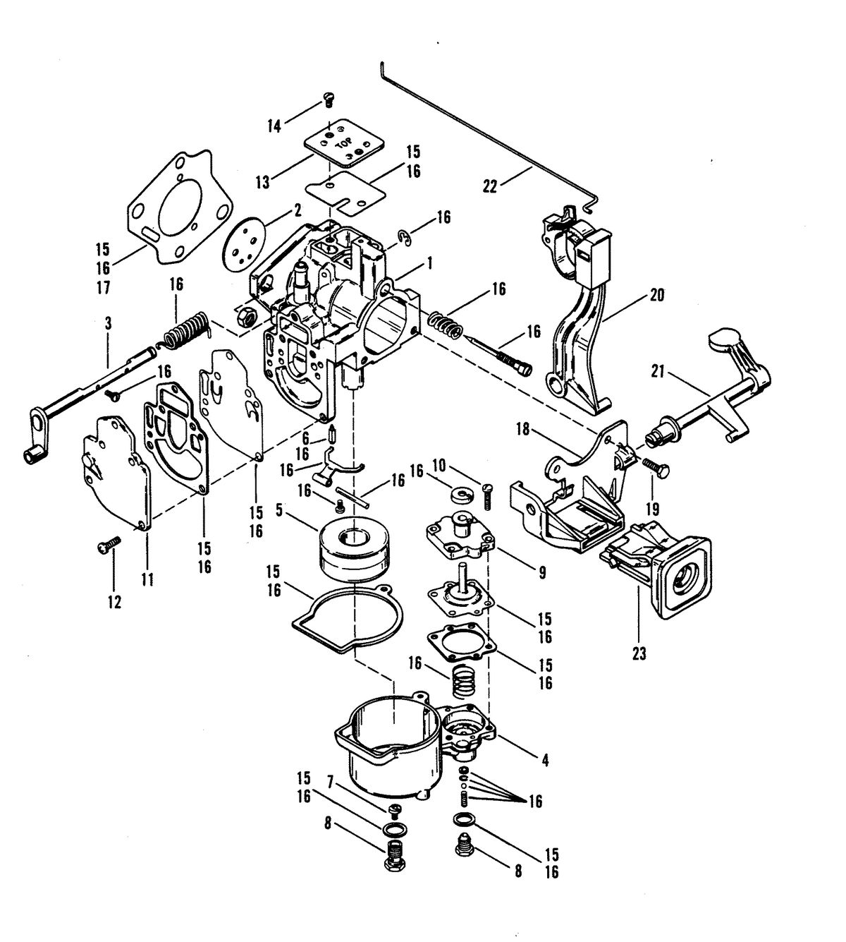 MERCURY MERCURY 18/25 CARBURETOR ASSEMBLY (MERC 25)
