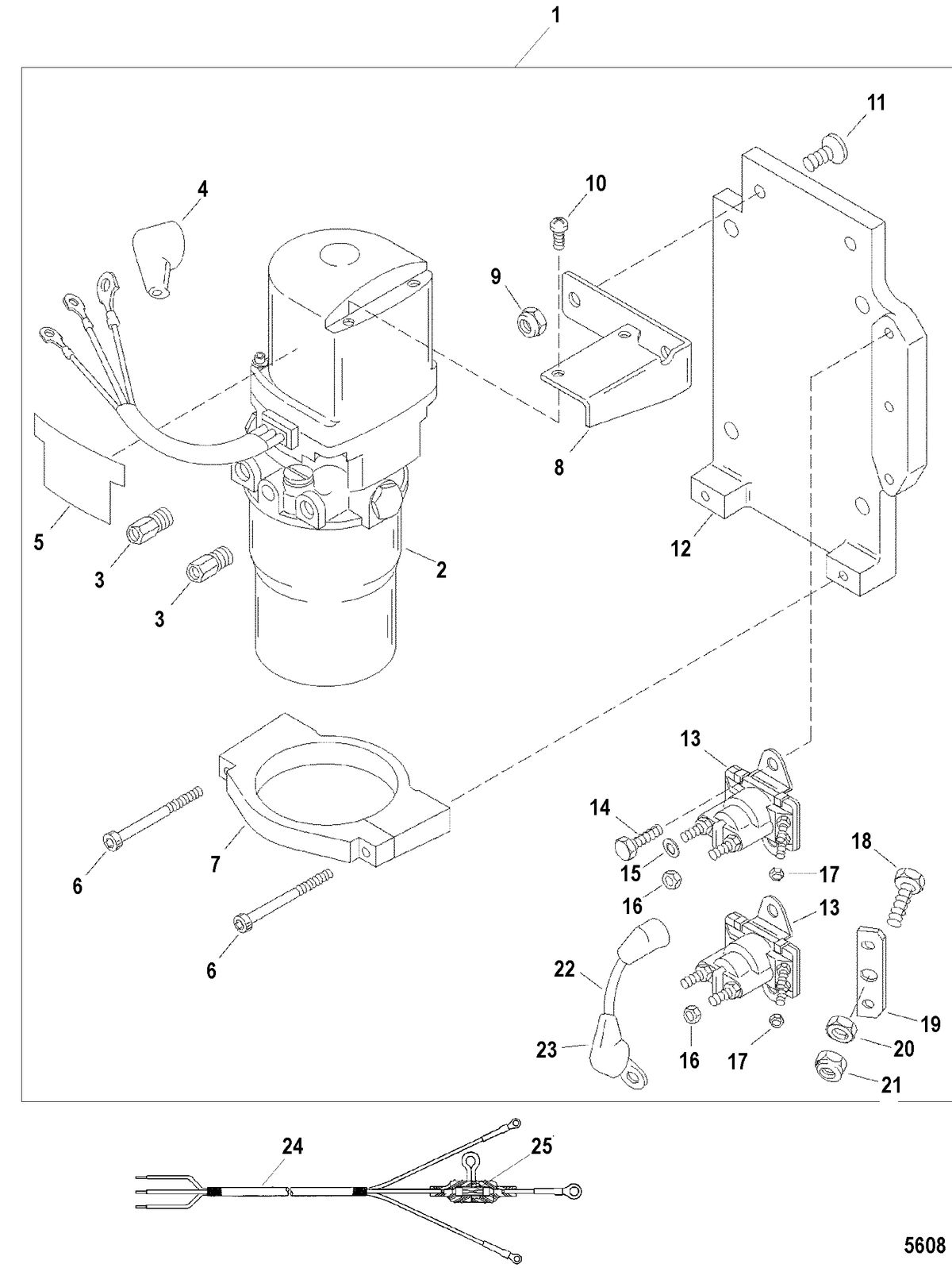RACE STERNDRIVE SSM/DRY SUMP DRIVES AND TRANSOMS Trim Pump Assembly(846860T1)