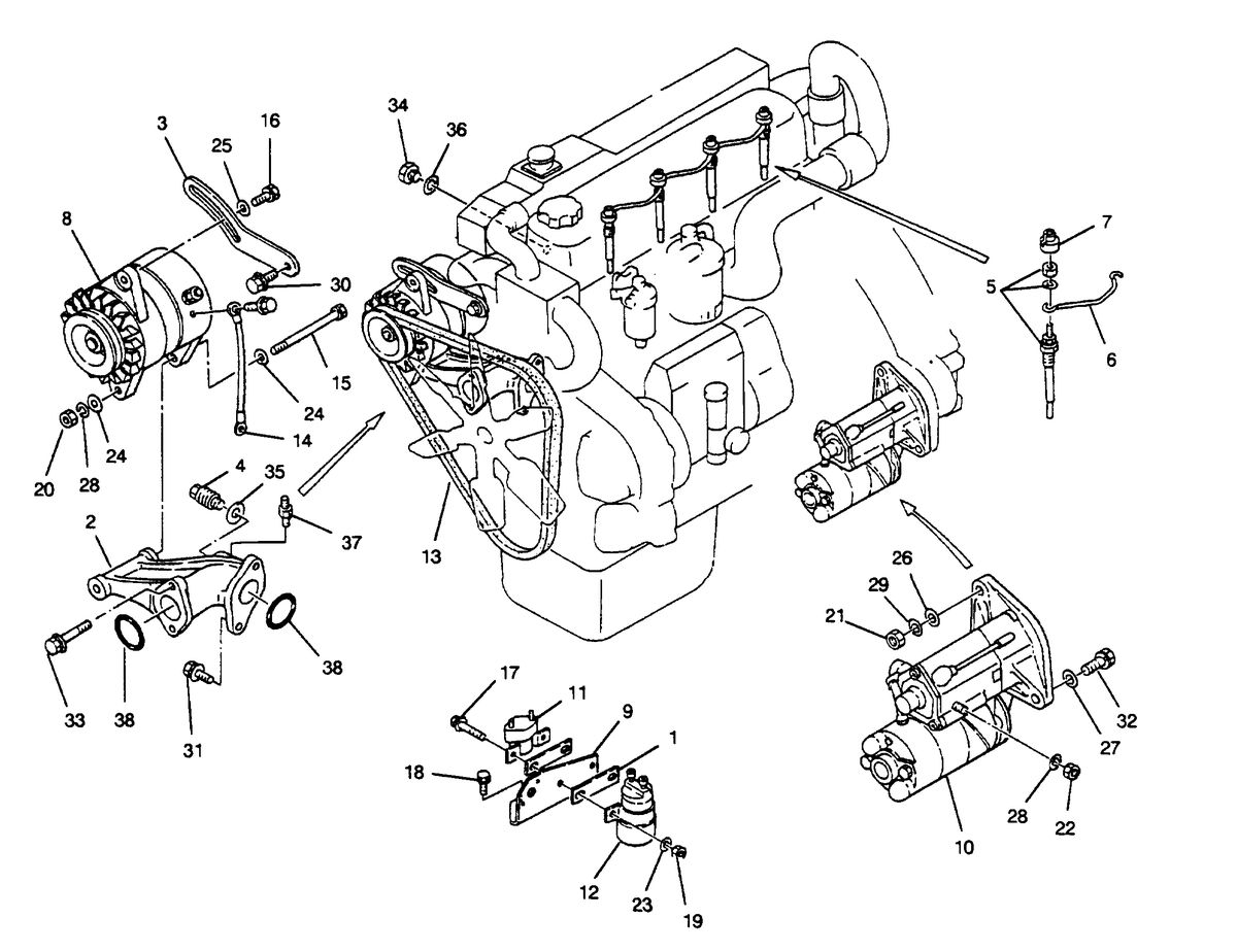 U.S. MARINE US MARINE W04CTA (150 H.P.) DIESEL ELECTRICAL PARTS