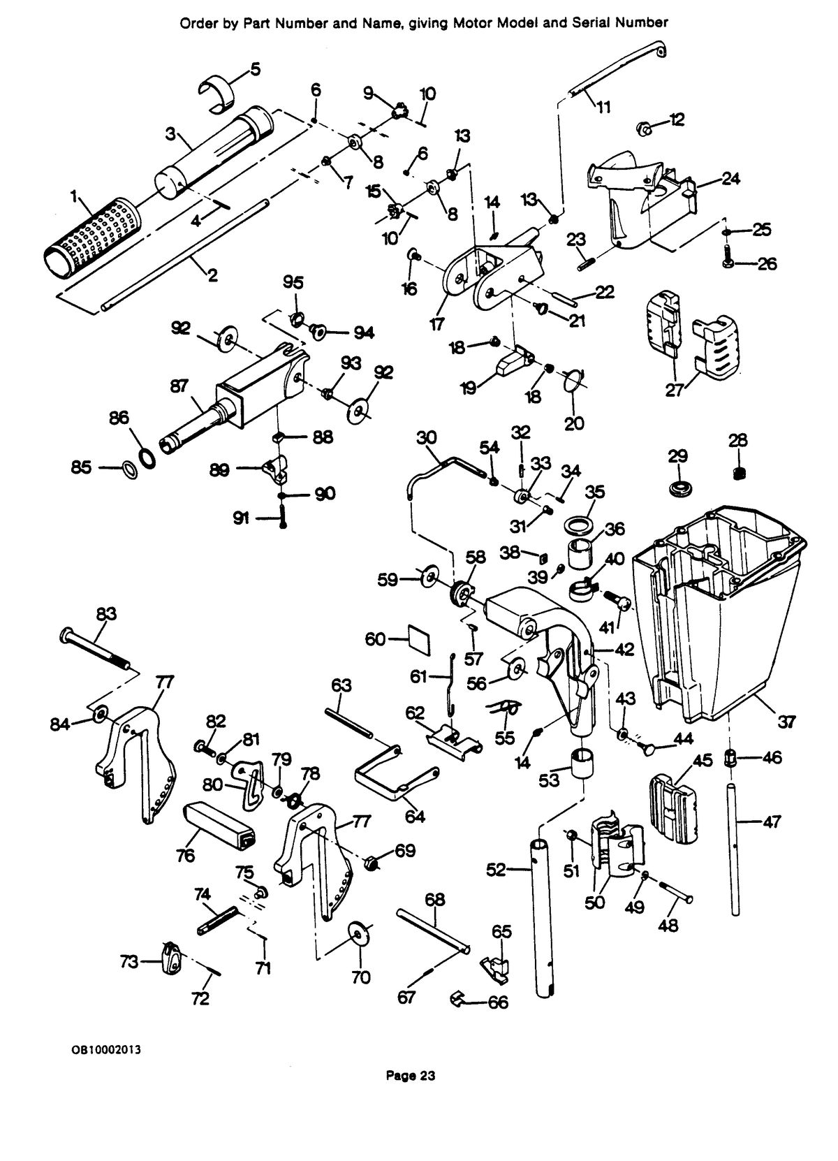 FORCE 9.9 H.P. Motor Leg
