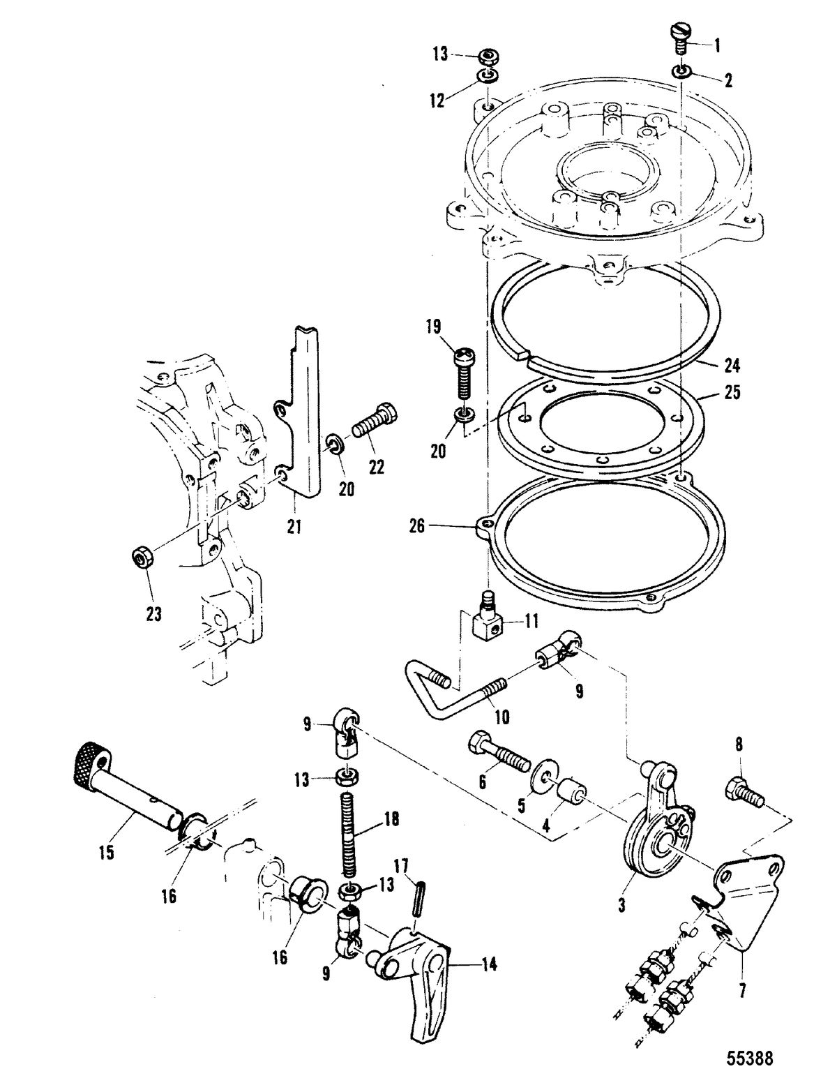 MARINER 20 HP MARINER THROTTLE CONTROL