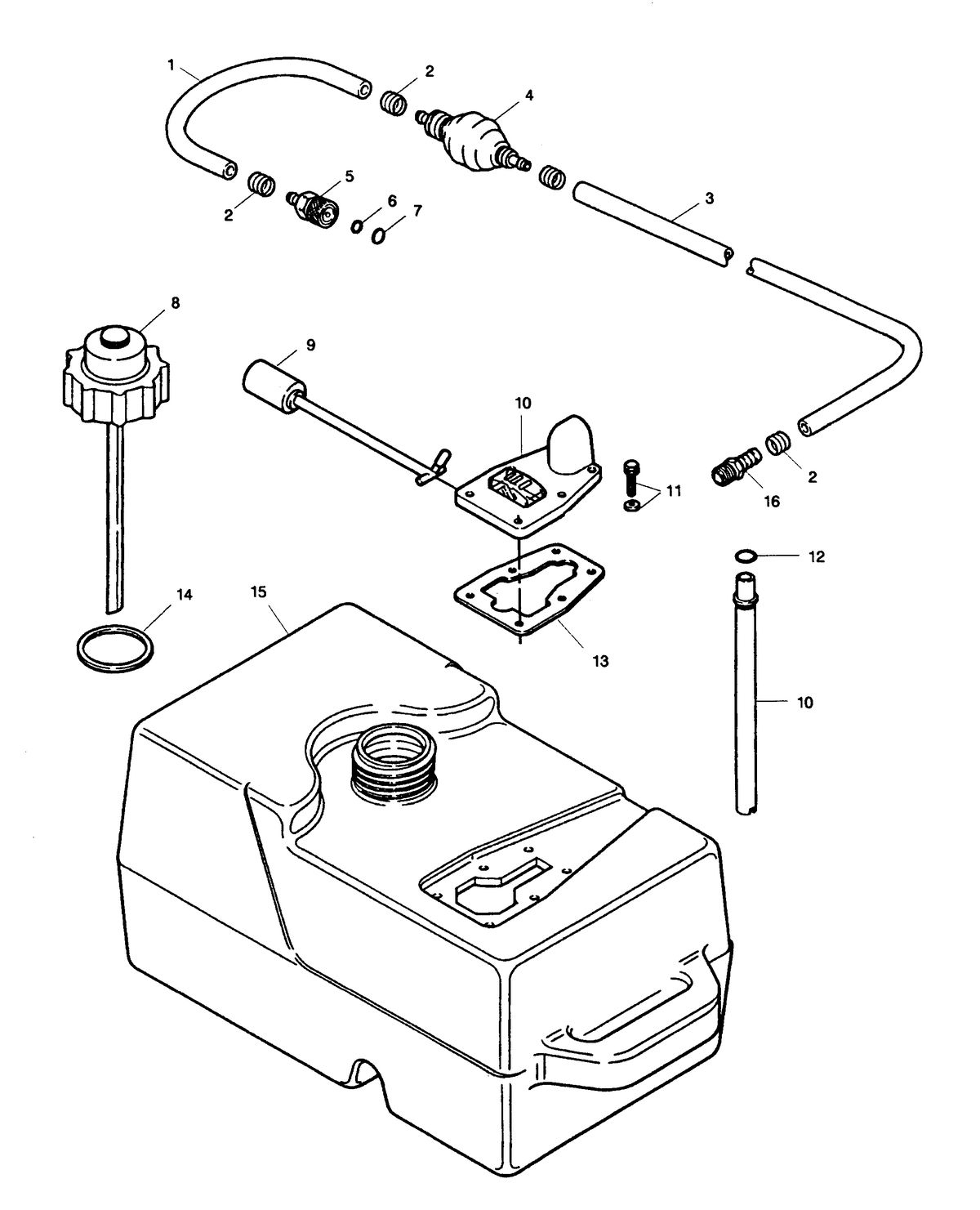SEARS SEARS 7.5 H.P. FUEL TANK AND LINE