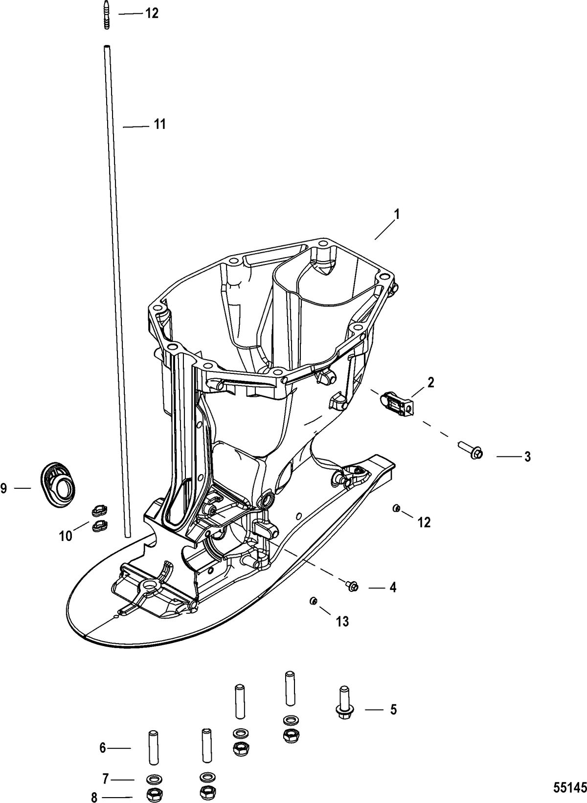 MERCURY/MARINER 75-115 4-STROKE Driveshaft Housing