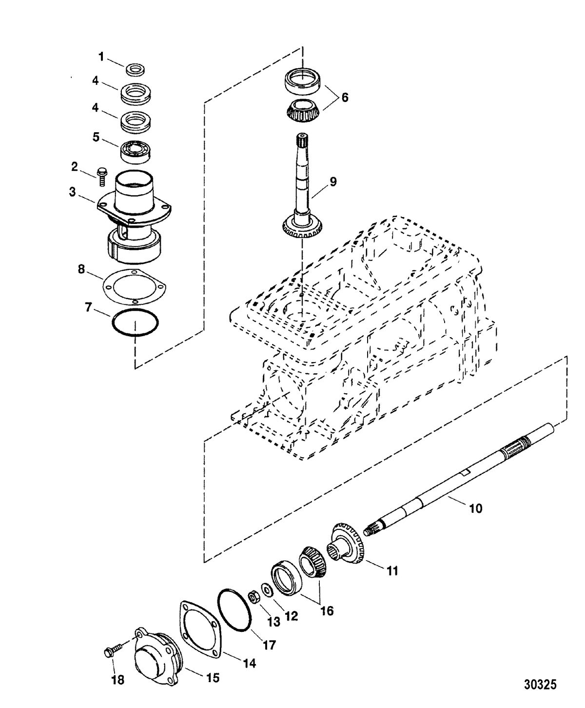 SPORTJET 240 EFI M2 JET DRIVE Pinion And Impeller Shaft