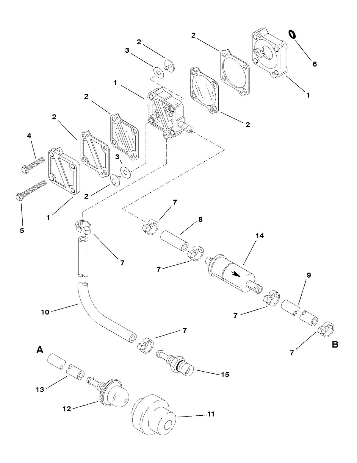 FORCE FORCE 25 H.P. FUEL SYSTEM
