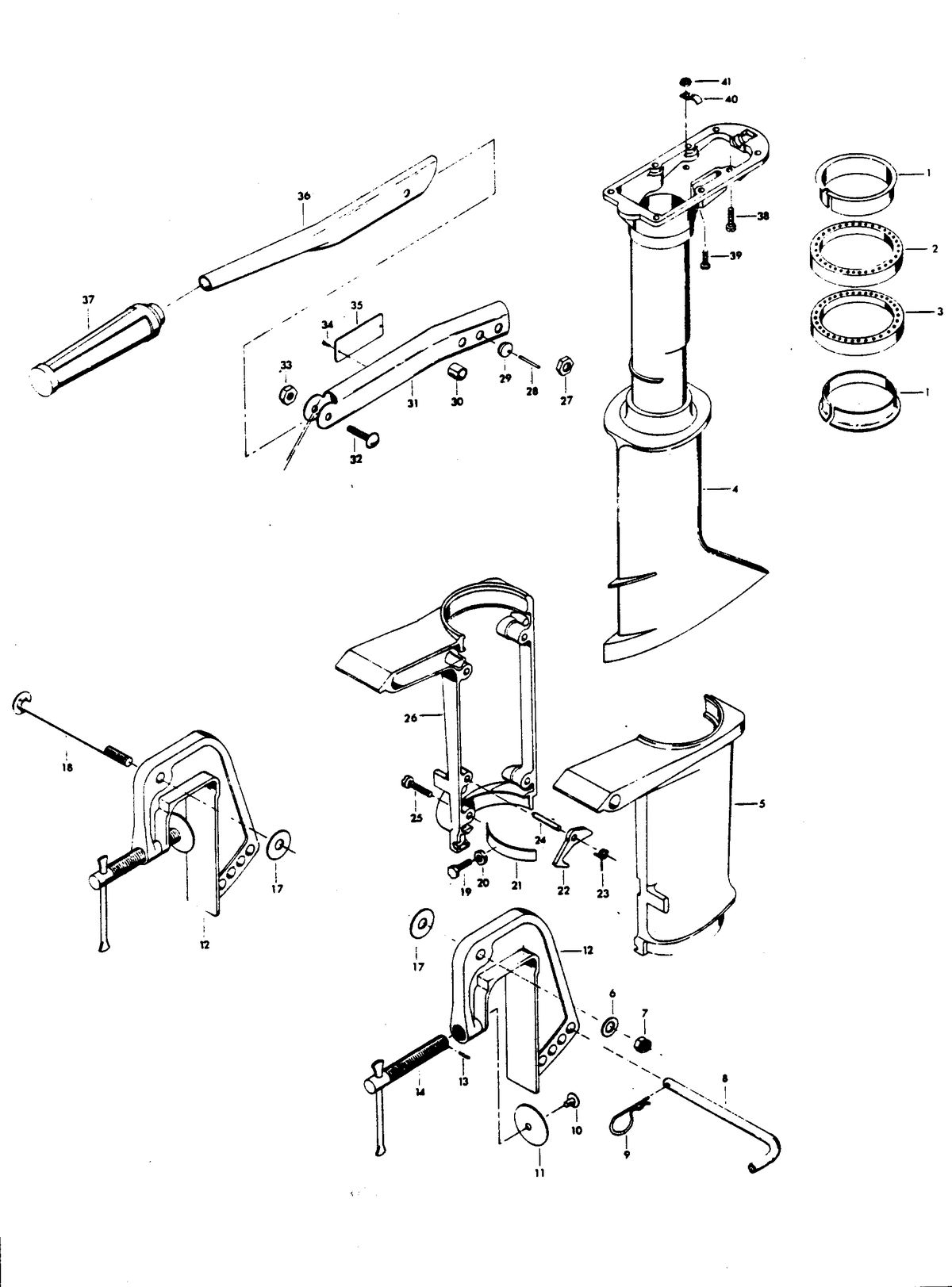 CHRYSLER 5 H.P. MOTOR LEG