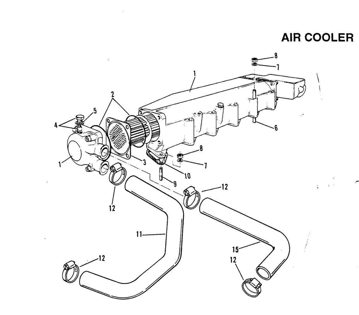 MERCRUISER D-254 TURBO ACDIESEL ENGINE STERN DRIVE/INBOARD AIR COOLER