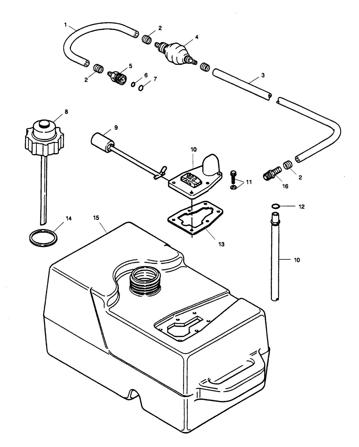 SEARS SEARS 15 H.P FUEL TANK AND LINE