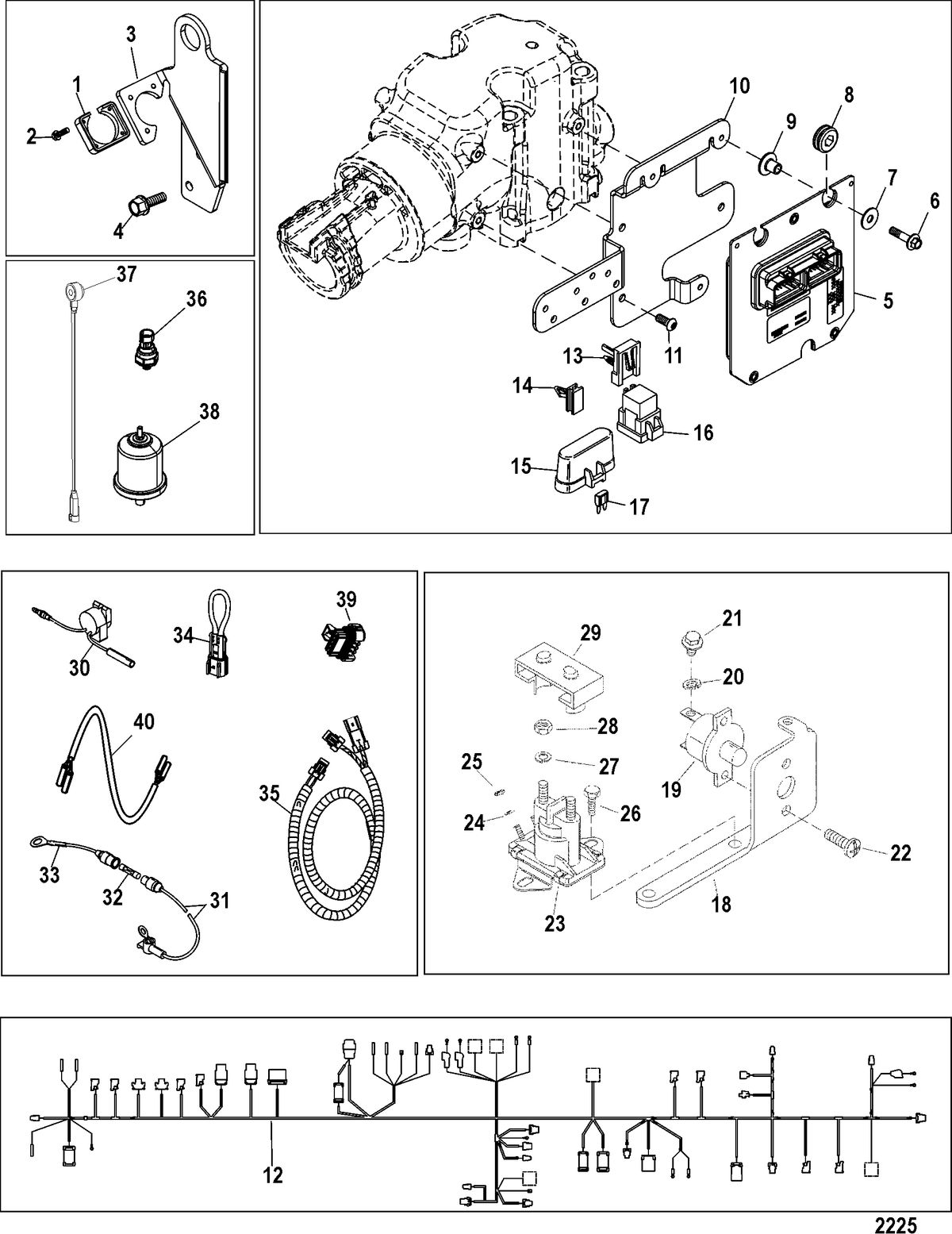 MERCRUISER 5.0L,350 MAG,MX 6.2L MPI STERNDRIVE Electrical Components