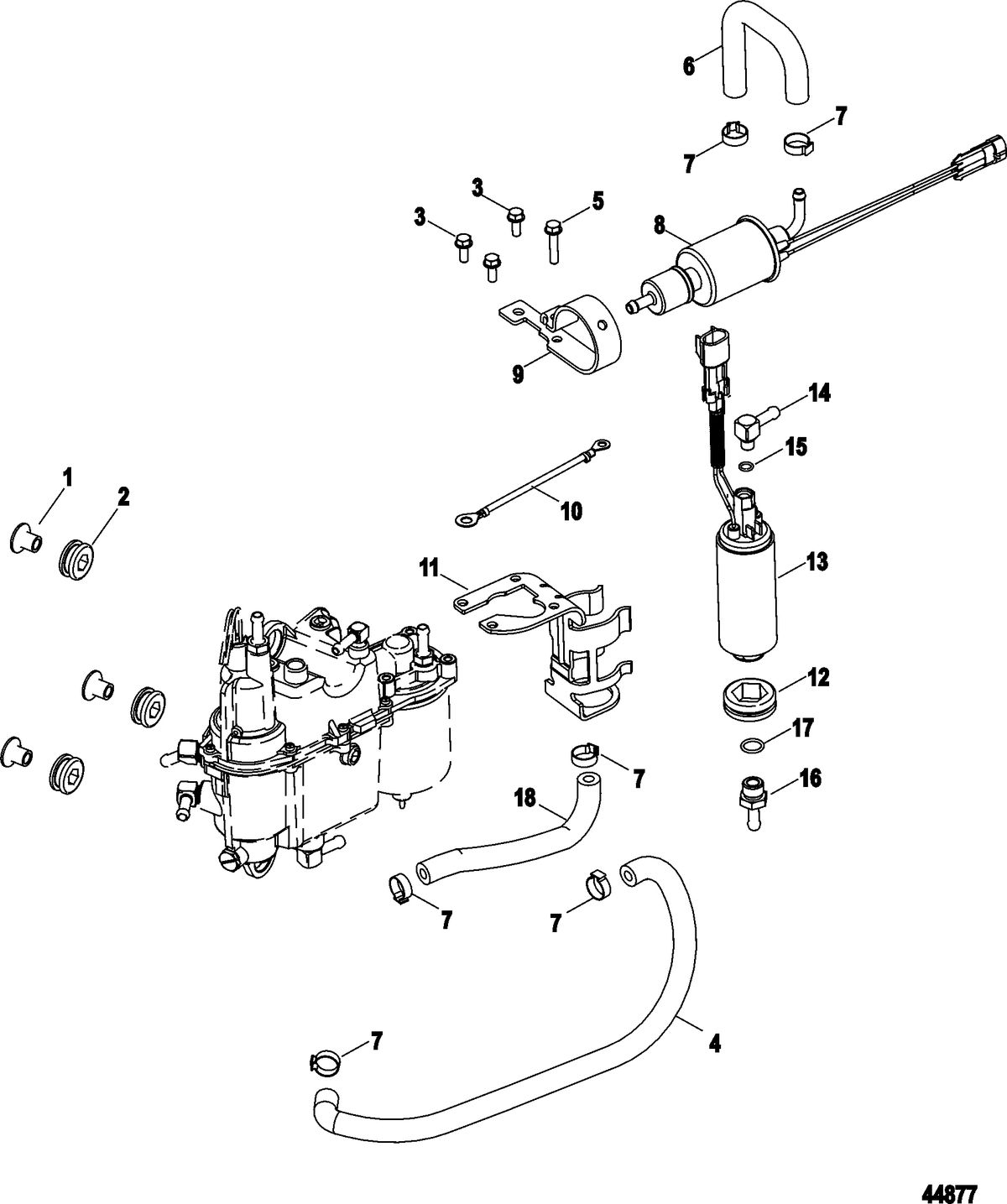 SPORTJET 200 DFI JET DRIVE Vapor Seperator Assembly
