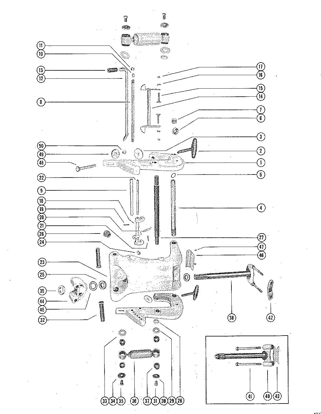 MERCURY MERC 400 CLAMP AND SWIVEL BRACKET