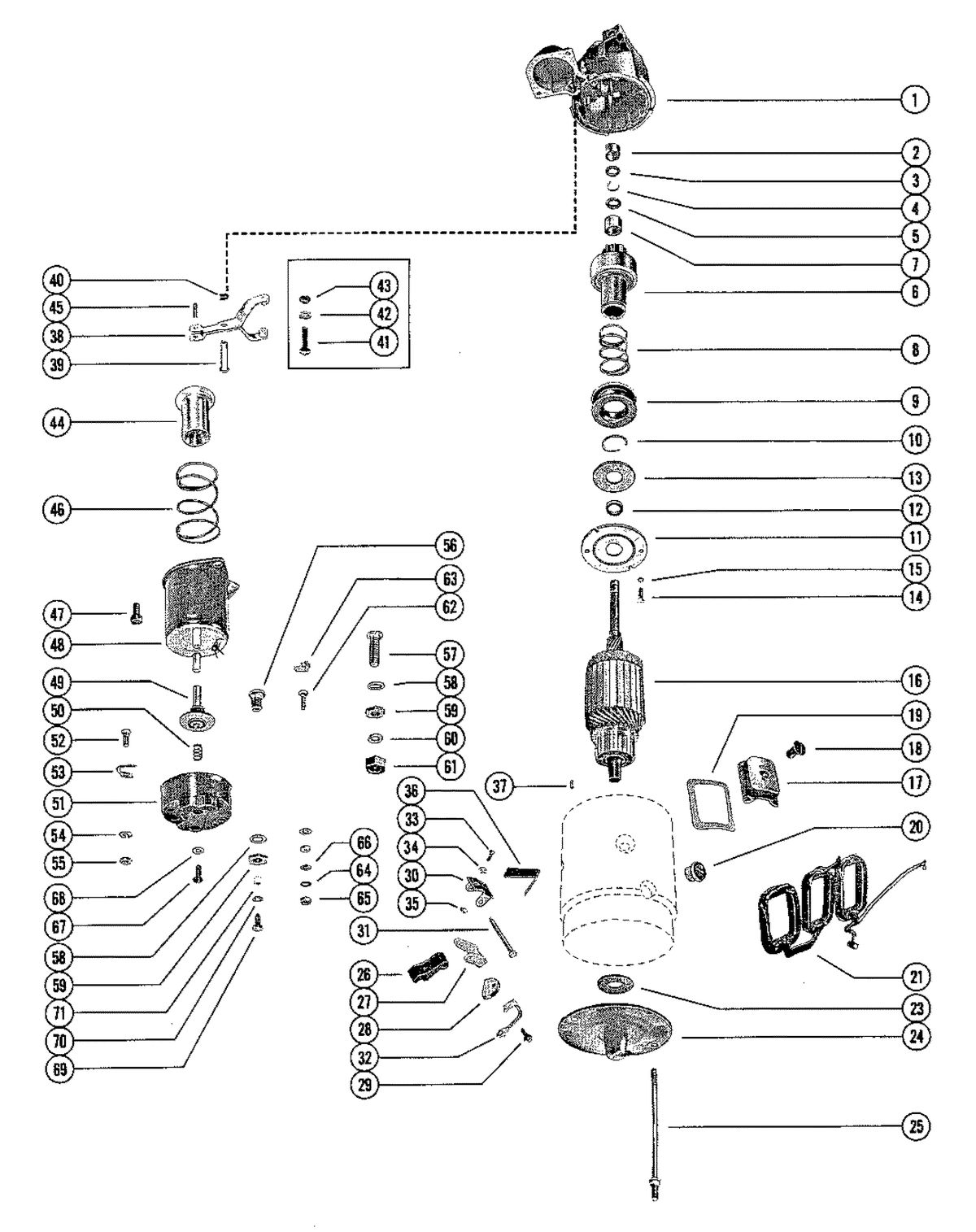 MERCRUISER 330 ENGINE (G.M.) STARTER MOTOR ASSEMBLY, COMPLETE (B-50-77328A1)