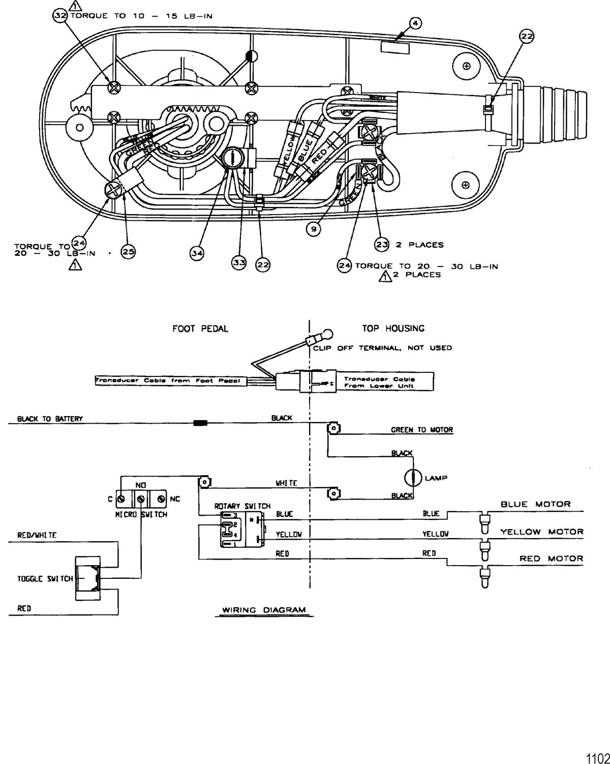 TROLLING MOTOR MOTORGUIDE 700 SERIES Wire Diagram(Model 767P) (24 Volt)