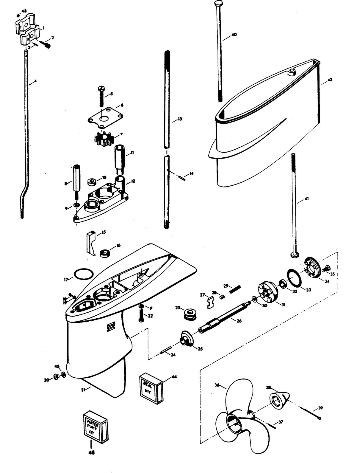 CHRYSLER 4 H.P. GEAR HOUSING