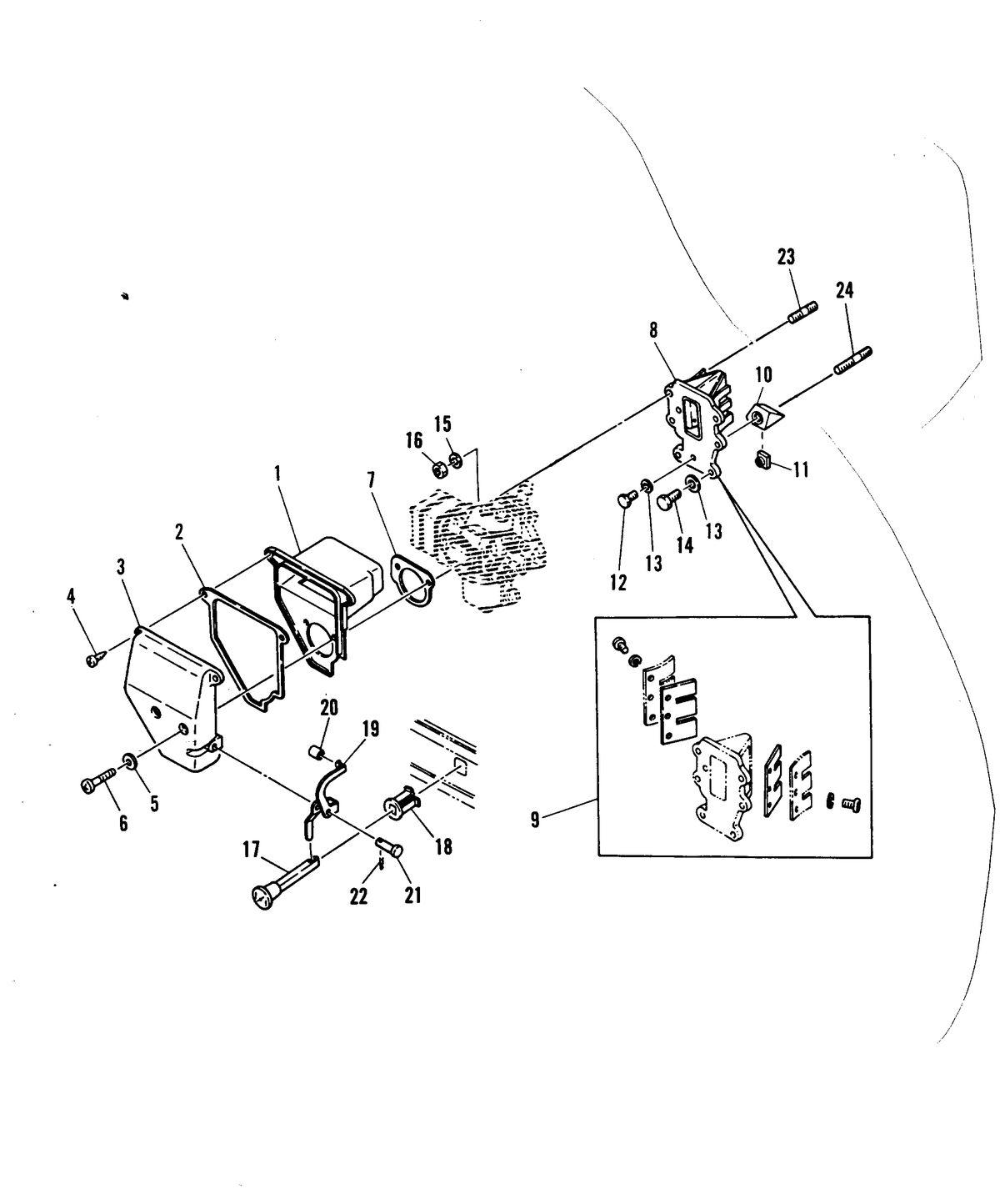 MERCURY/MARINER 15 H.P. W/MARATHON INTAKE MANIFOLD