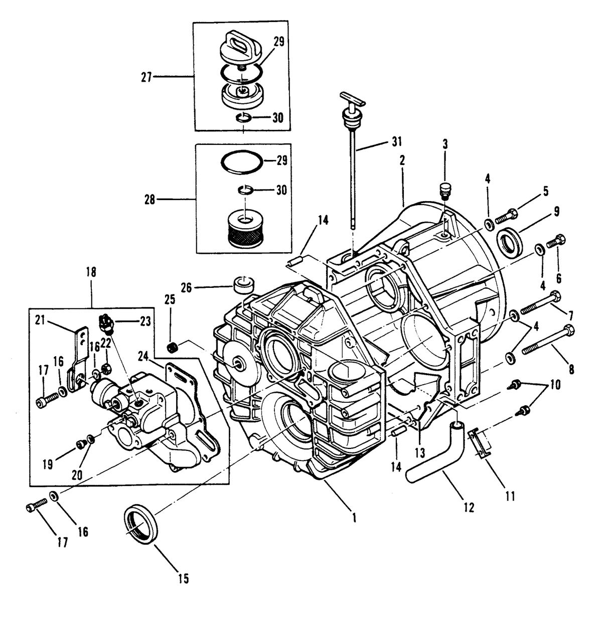 MERCRUISER 8.2L W/HURTH INBOARD GEN V TRANSMISSION (630 SERIES DIRECT DRIVE) (COVER KIT)