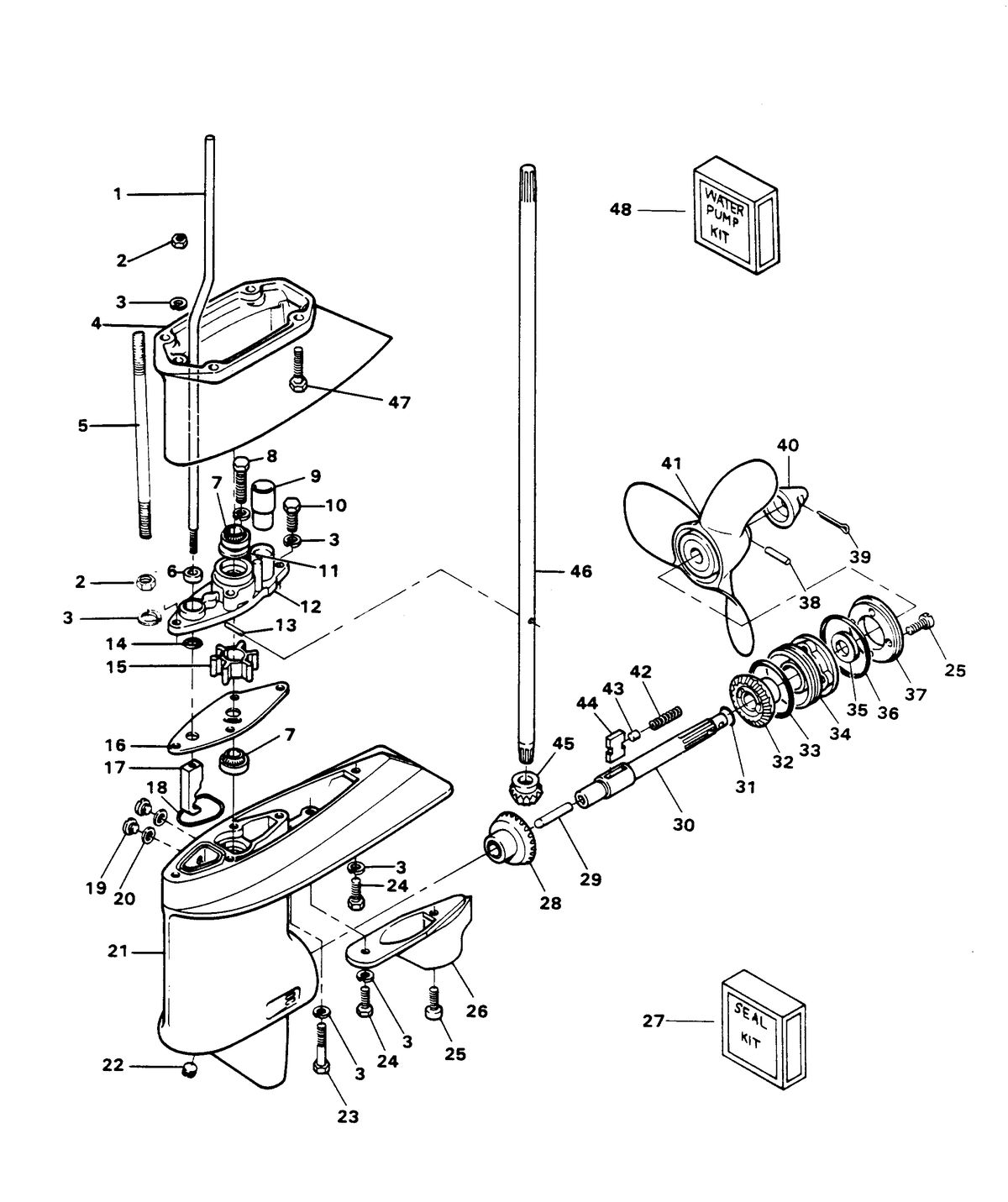 CHRYSLER 7.5 H.P. GEAR HOUSING