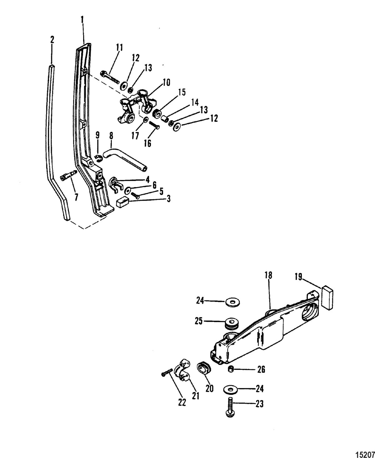 MERCURY/MARINER 75/90 HP (3 CYLINDER) Cowl Mounting Brackets