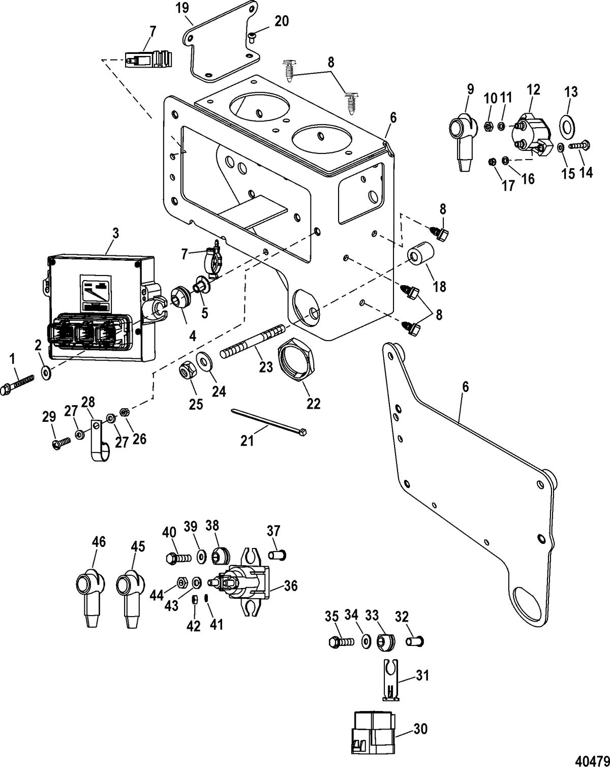 RACE STERNDRIVE 850/1025/1075/1200 SCI Electrical Components(Mounting Box)