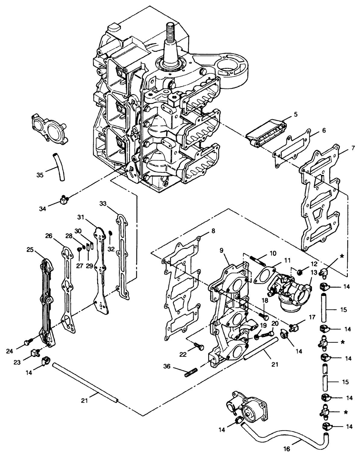 FORCE FORCE 90 HP1991 REED PLATE AND RECIRCULATION SYSTEM