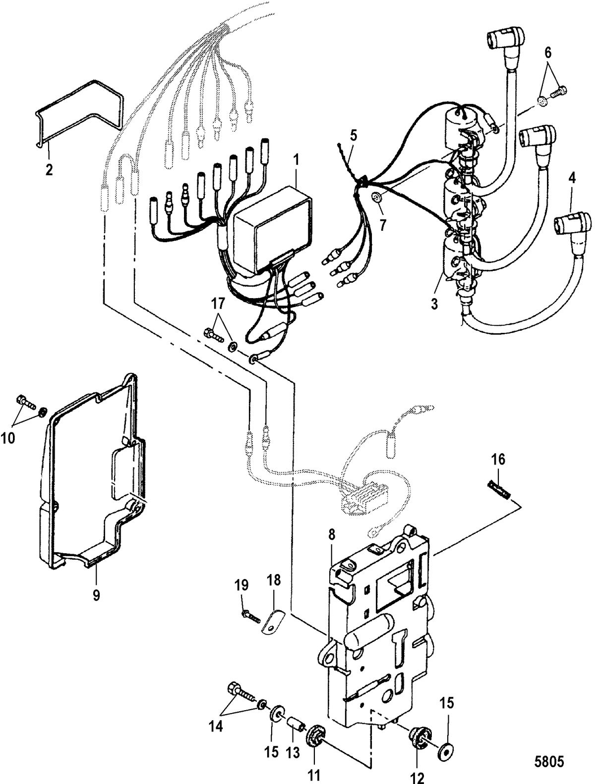 MERCURY/MARINER 40 LIGHTNING/40 LIGHTNING XR40 SEAPRO/MARATHON/50 INTERNATIONAL Electrical Components