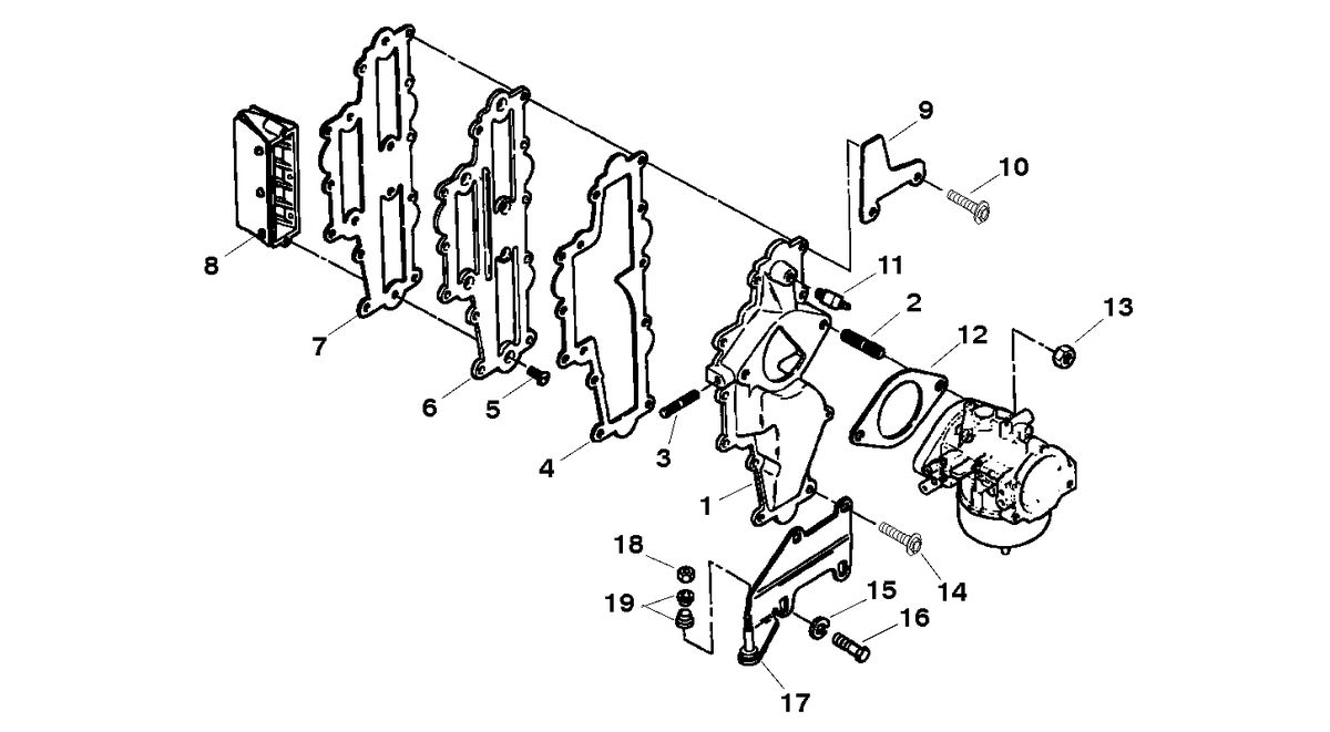 FORCE FORCE 75 H.P. FUEL INTAKE SYSTEM