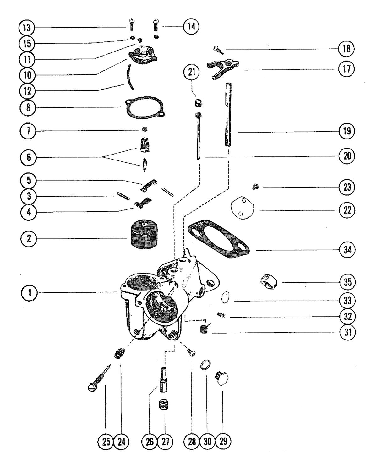 MARINER MARINER 115 CARBURETOR ASSEMBLY