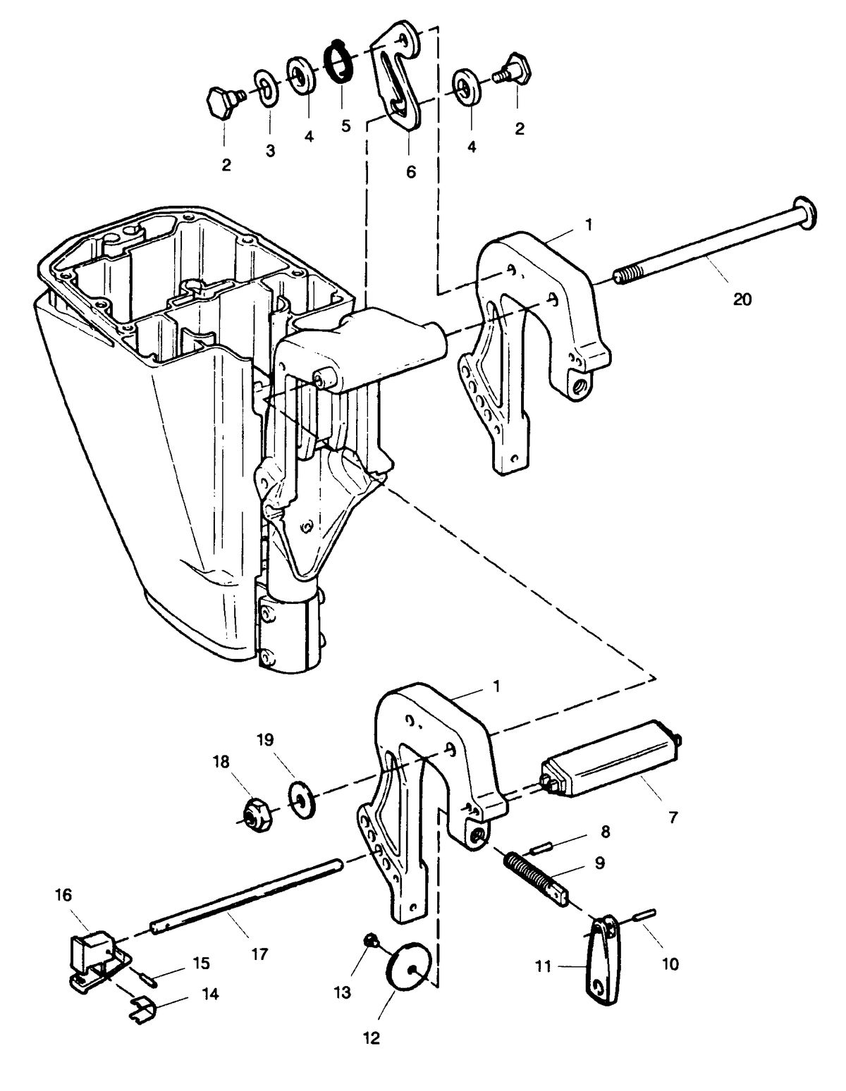 SEARS SEARS 15 H.P. STERN BRACKETS
